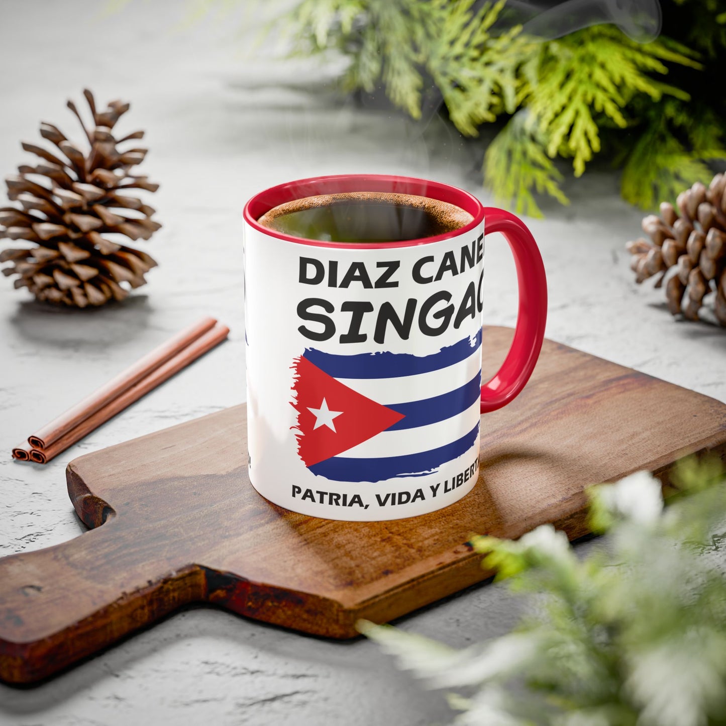 Díaz-Canel Singao Patriótica Taza