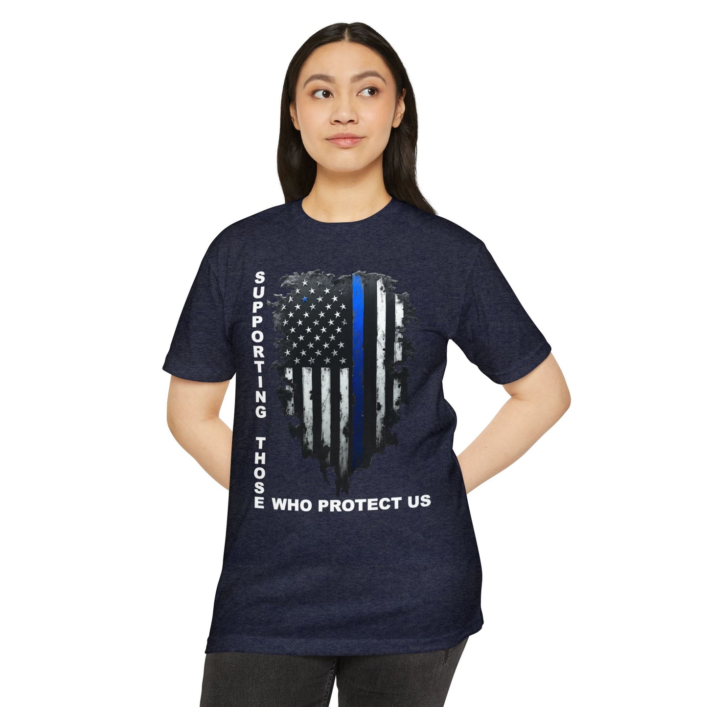 Supporting Those Who Protect Us Patriotic T-Shirt