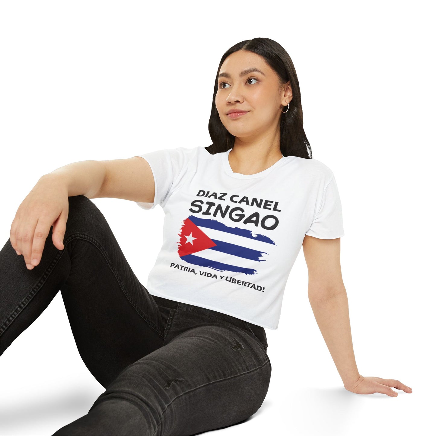 Díaz Canel Singao Patriótico Crop Top