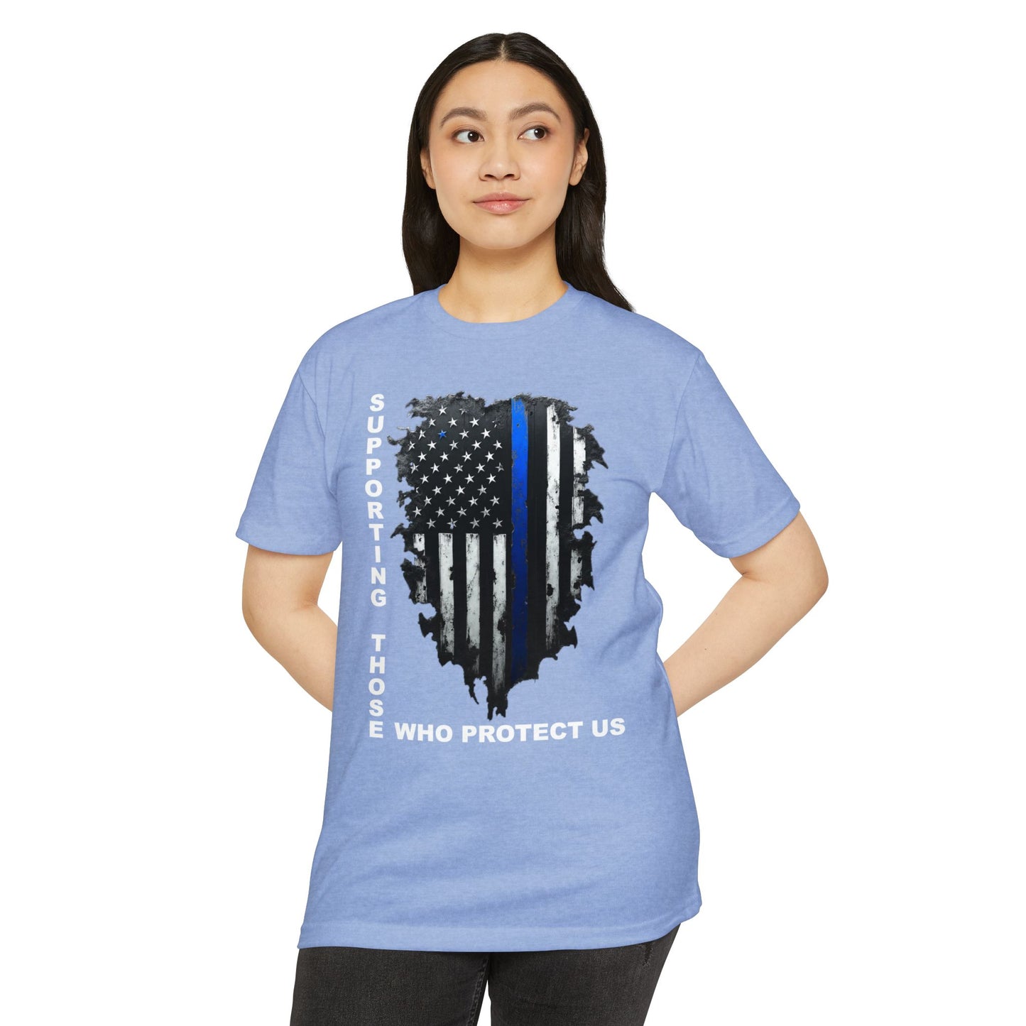 Supporting Those Who Protect Us Patriotic T-Shirt
