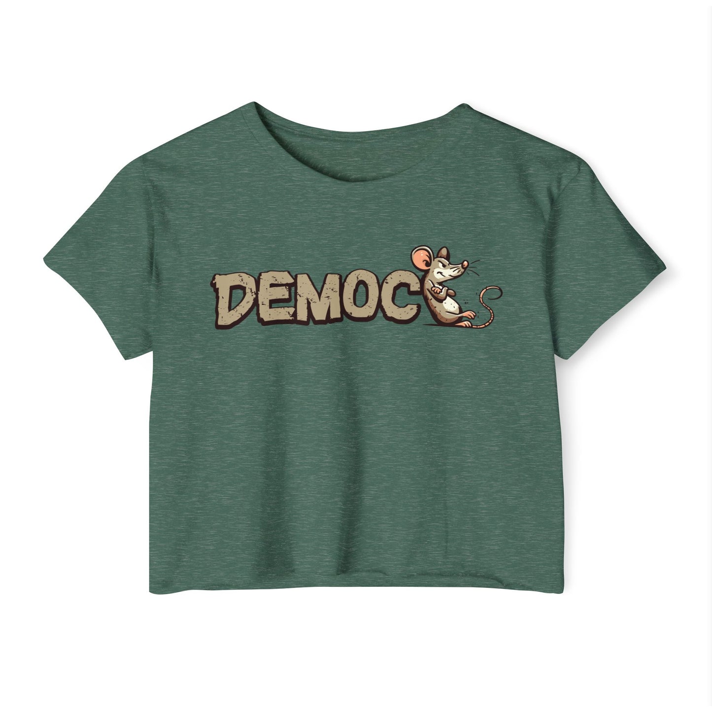 Democ-Rat Funny Political Crop Top
