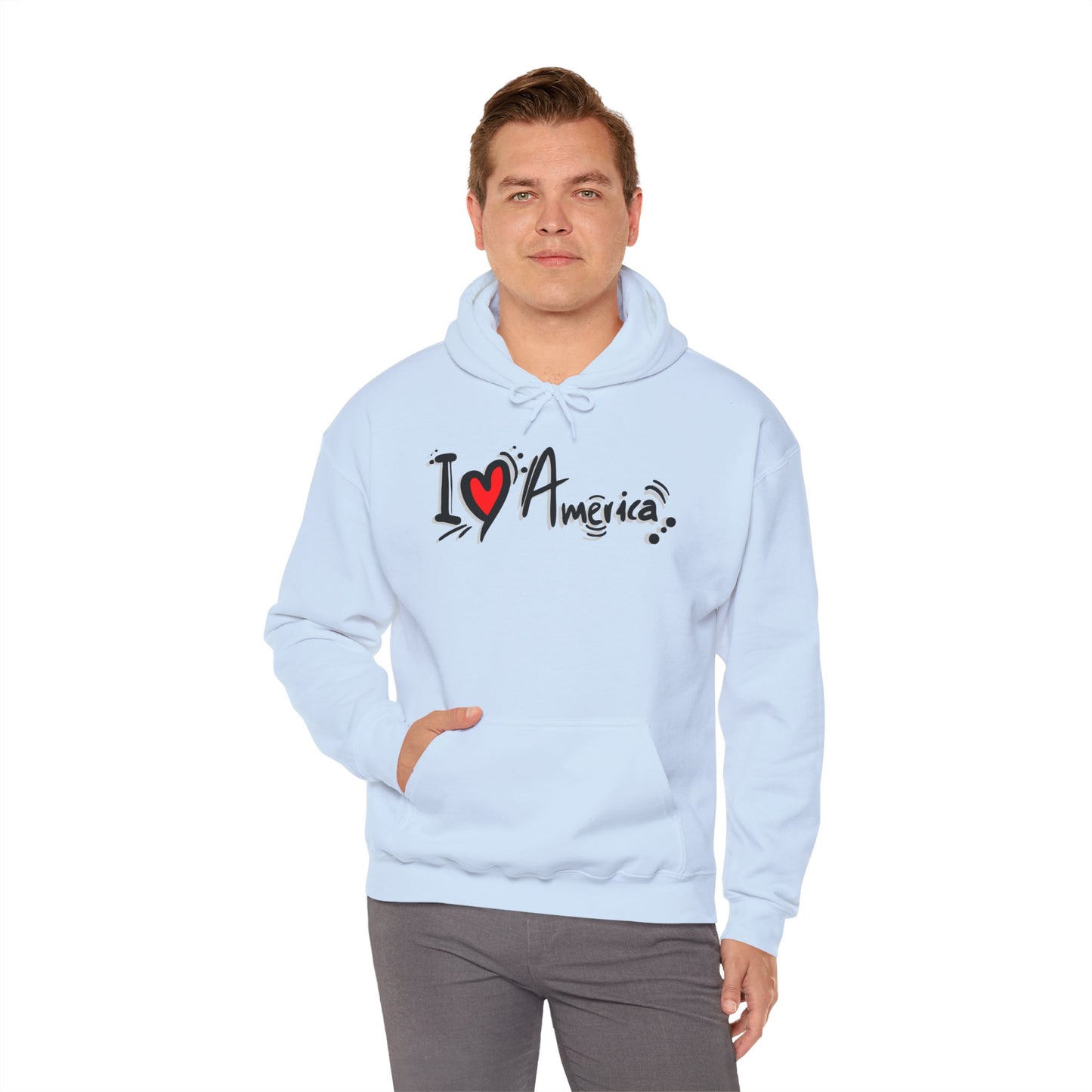 I Love America Unisex Hoodie Sweatshirt