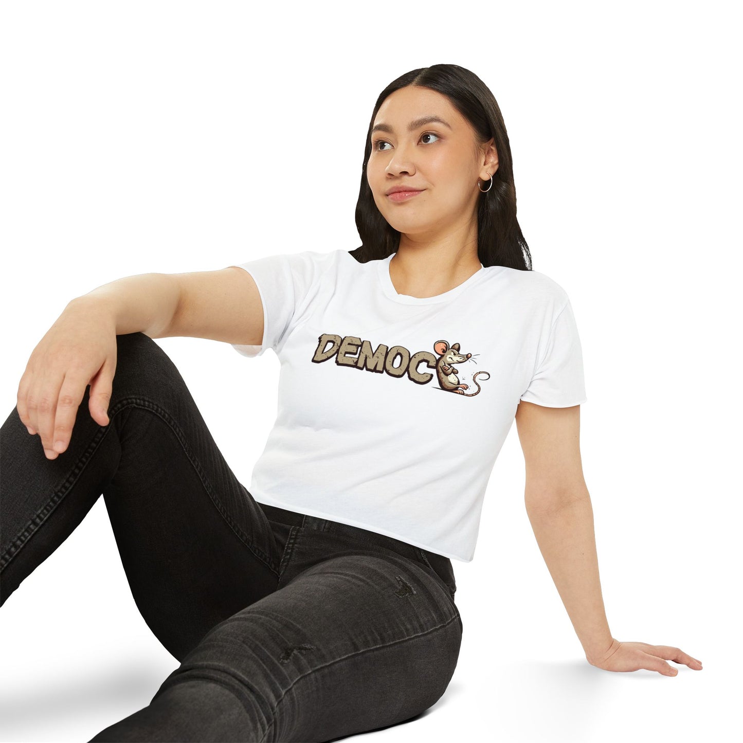Democ-Rat Funny Political Crop Top
