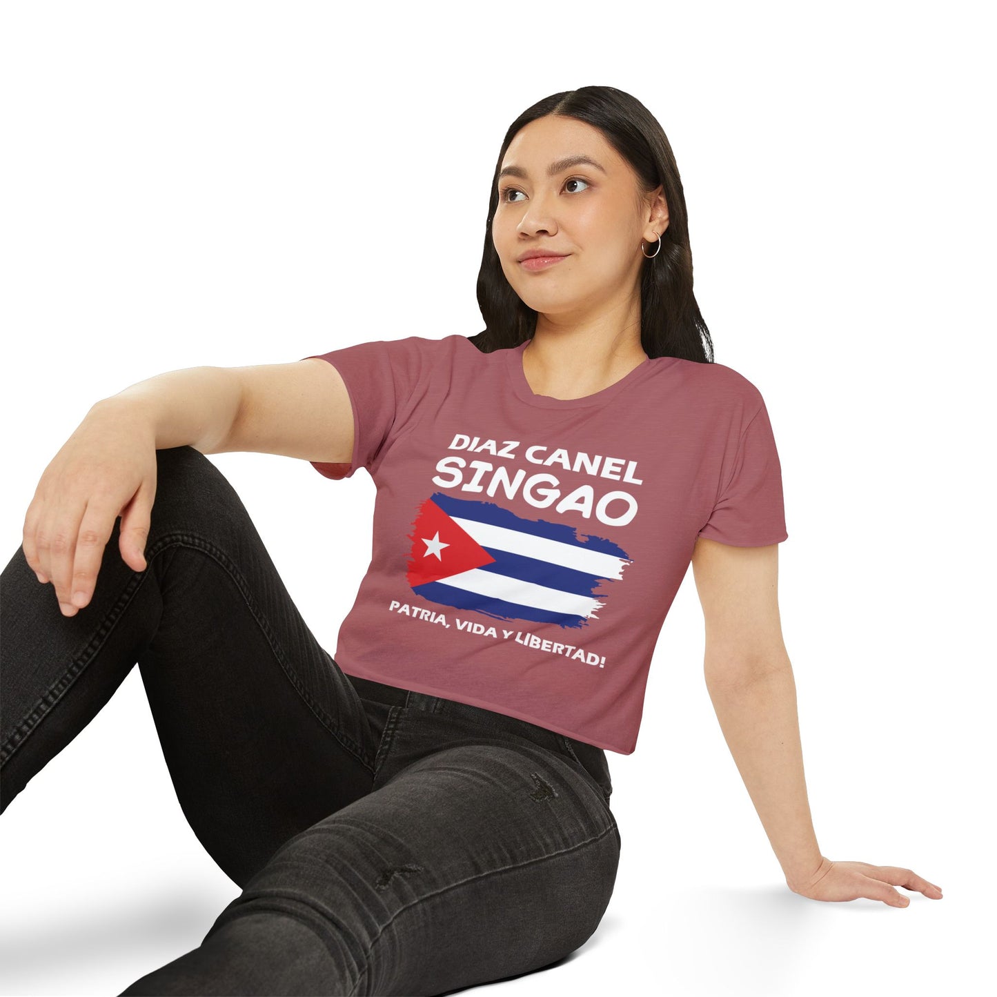 Díaz Canel Singao Patriótico Crop Top