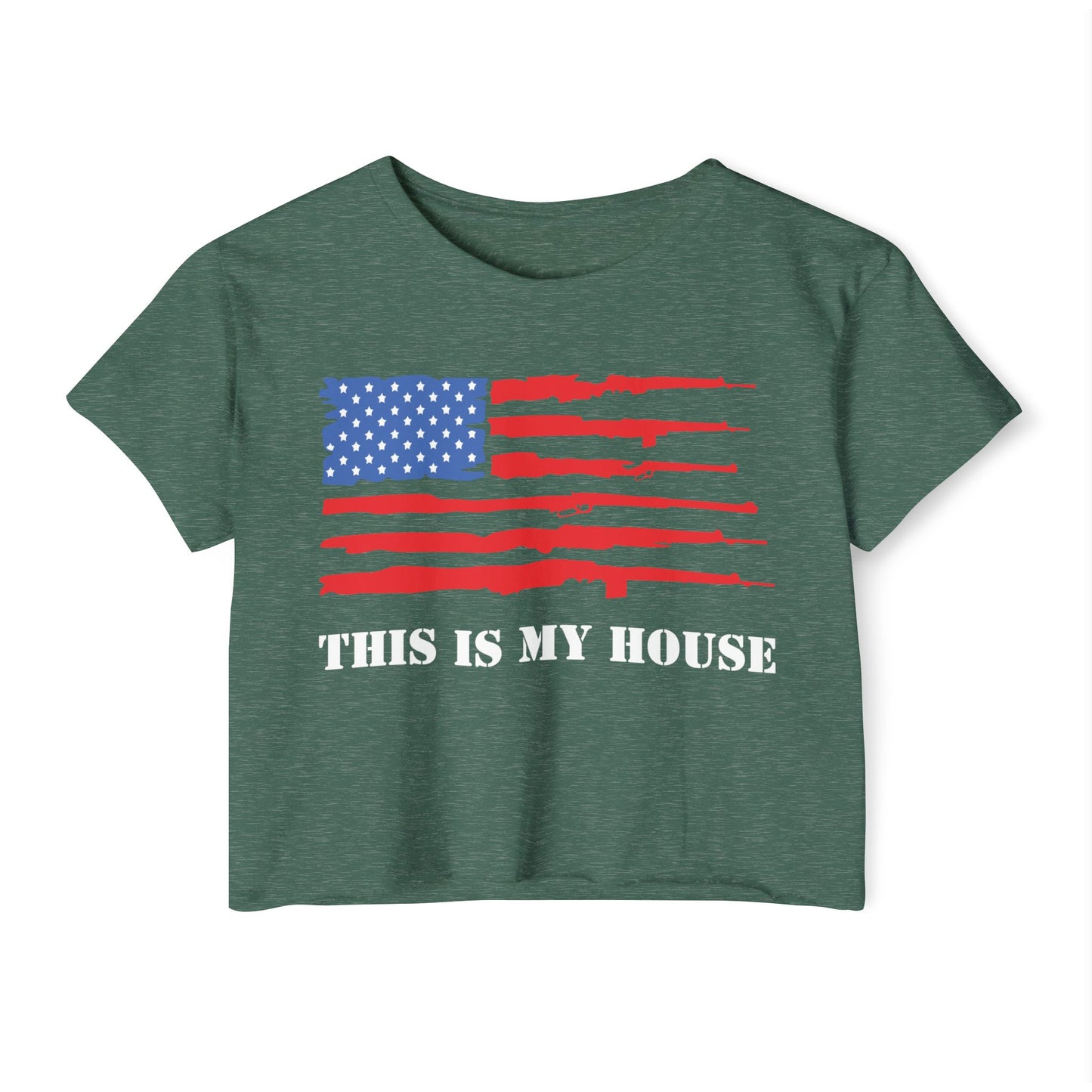 This Is My House Patriotic Crop Top