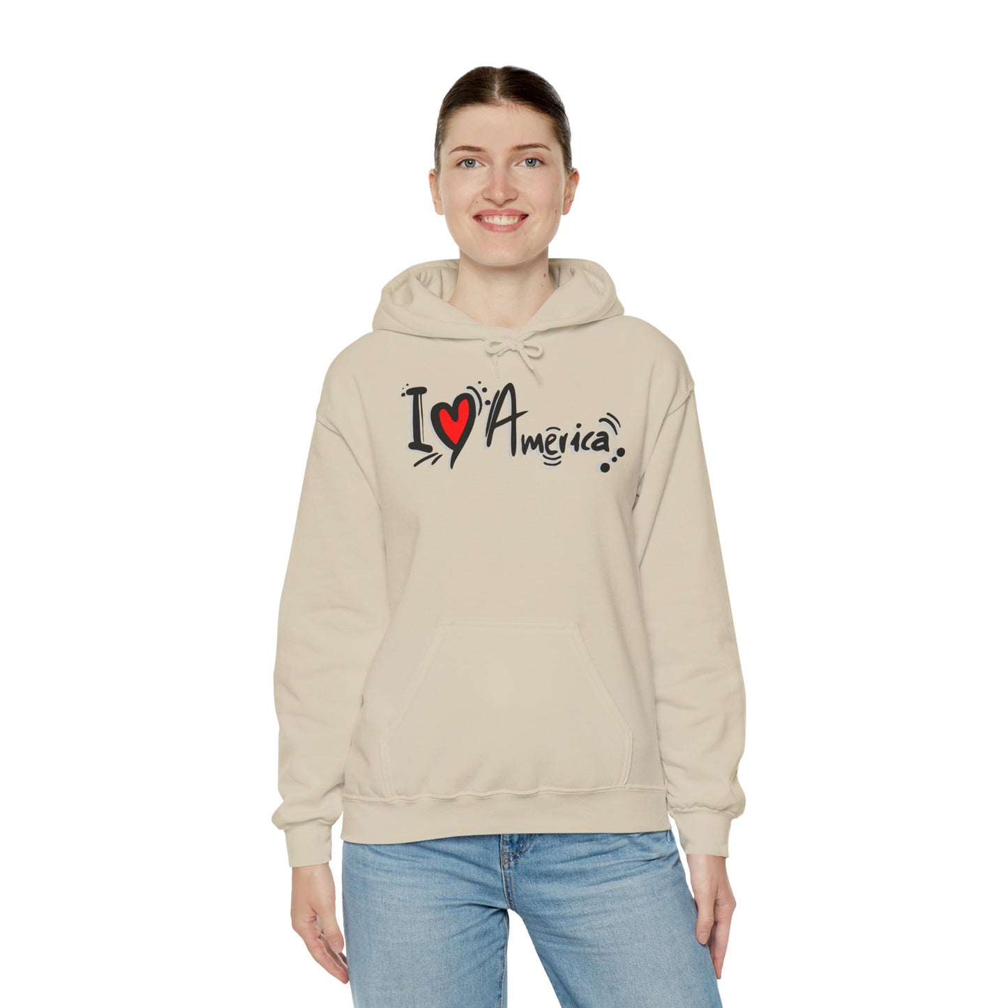I Love America Unisex Hoodie Sweatshirt