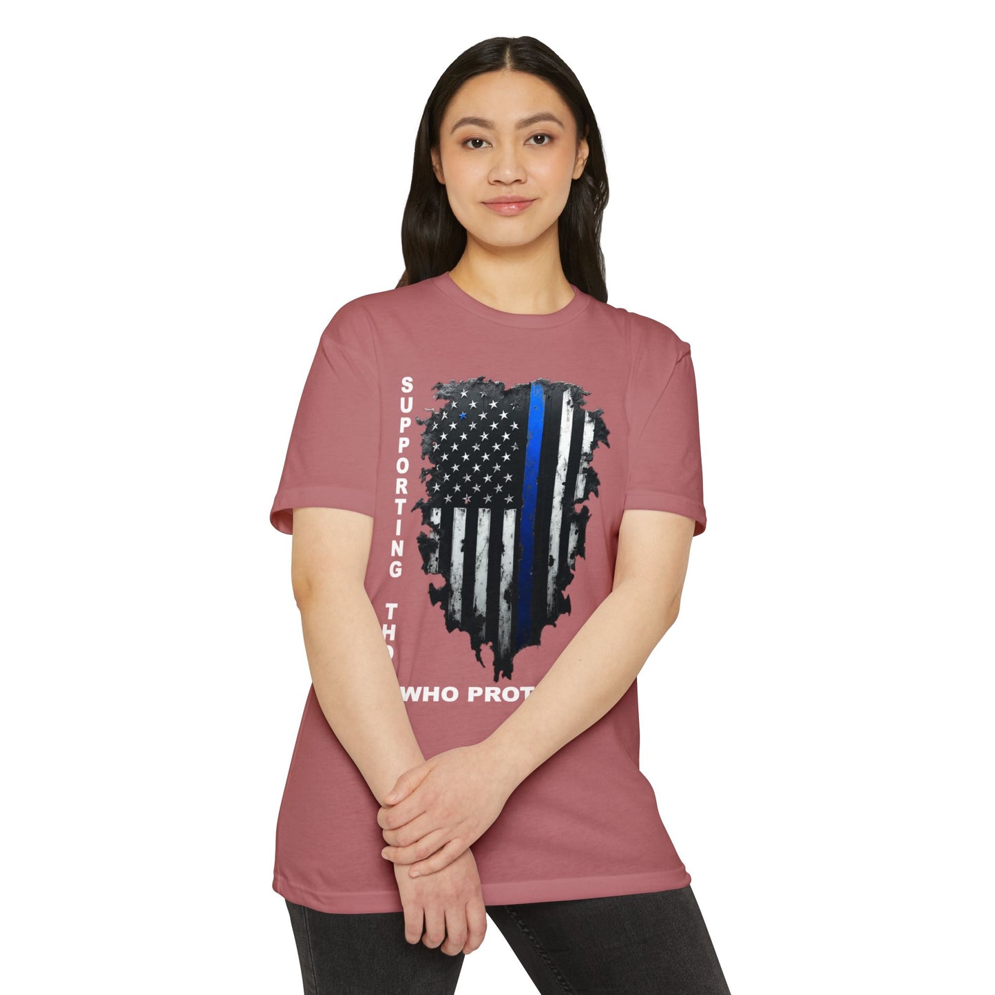 Supporting Those Who Protect Us Patriotic T-Shirt