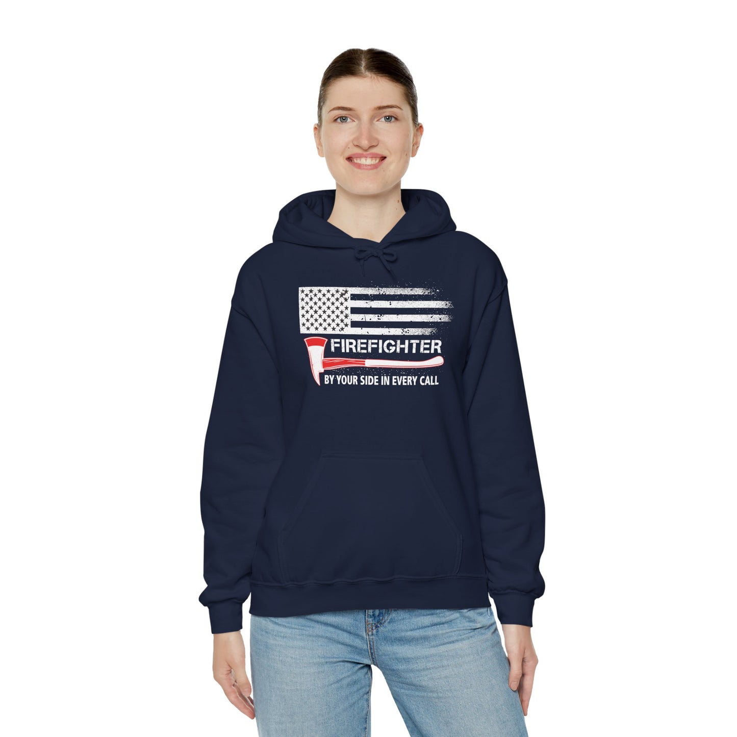 Firefighter Pride Hoodie – By Your Side in Every Call