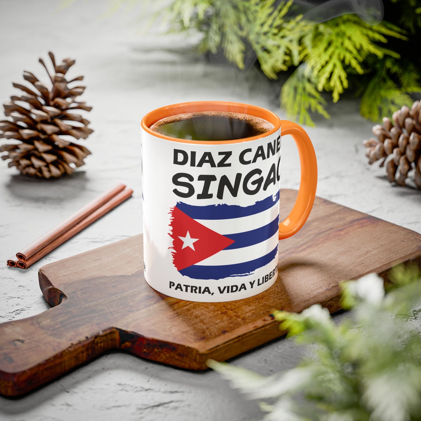 Díaz-Canel Singao Patriótica Taza