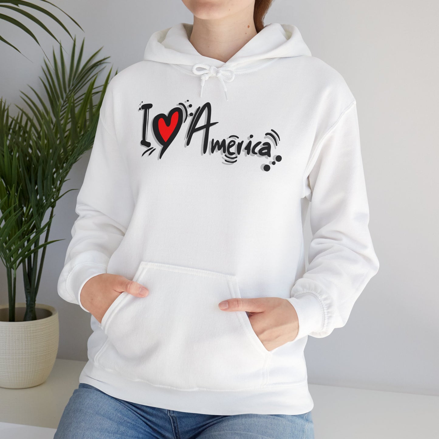 I Love America Unisex Hoodie Sweatshirt