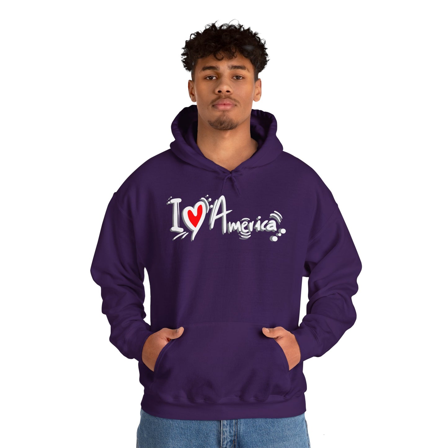 I Love America Unisex Hoodie Sweatshirt
