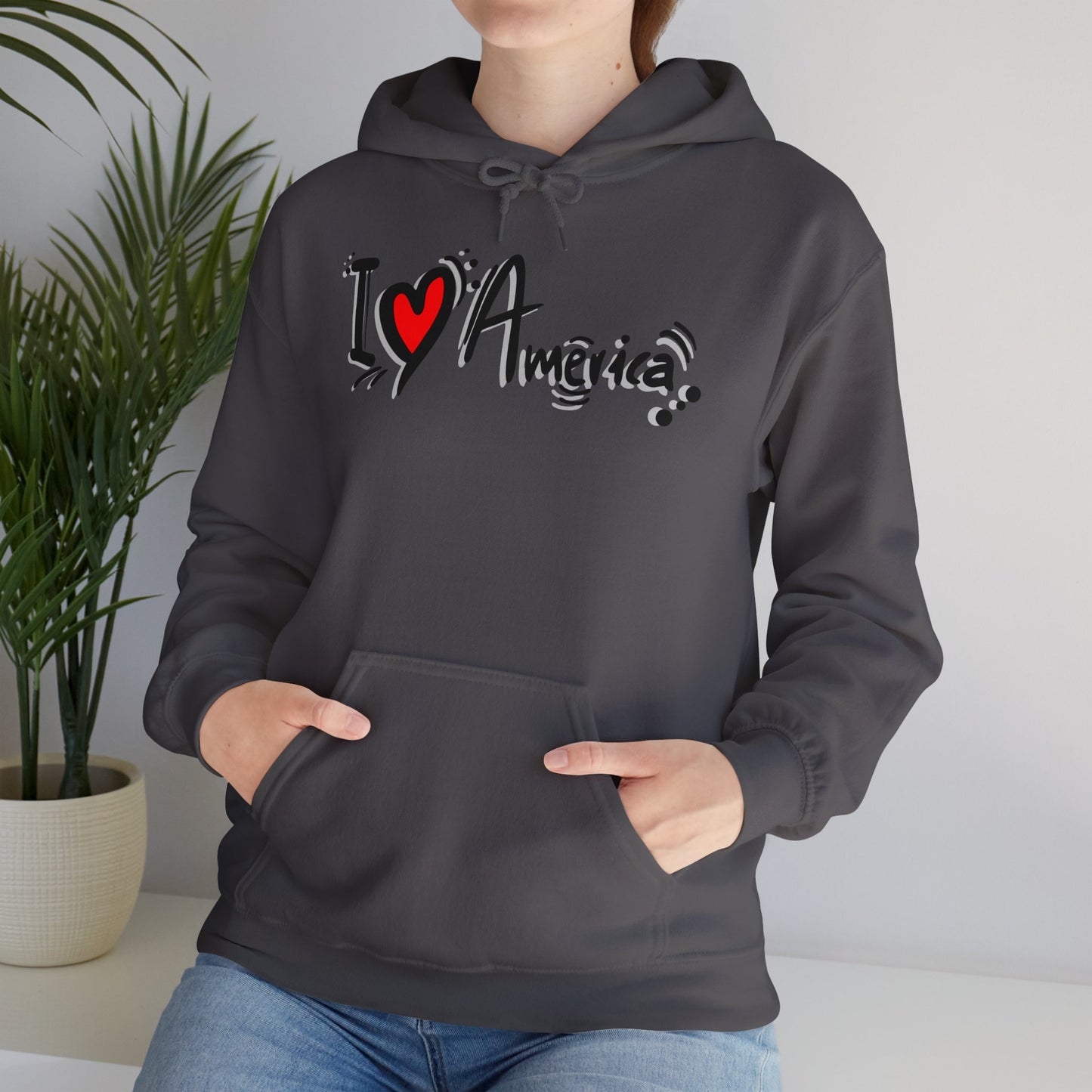 I Love America Unisex Hoodie Sweatshirt