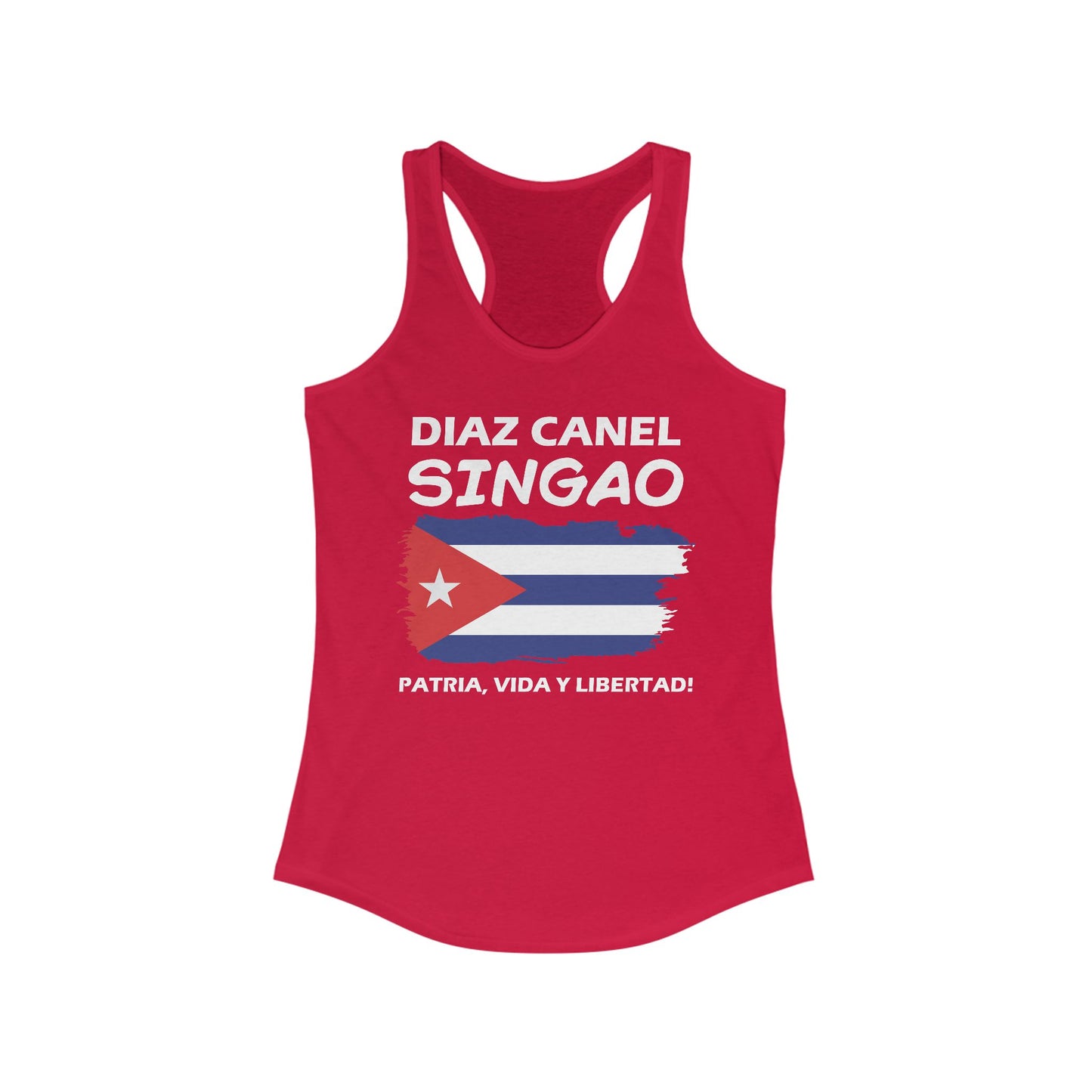 Díaz Canel Singao Patriótico Racerback Tank