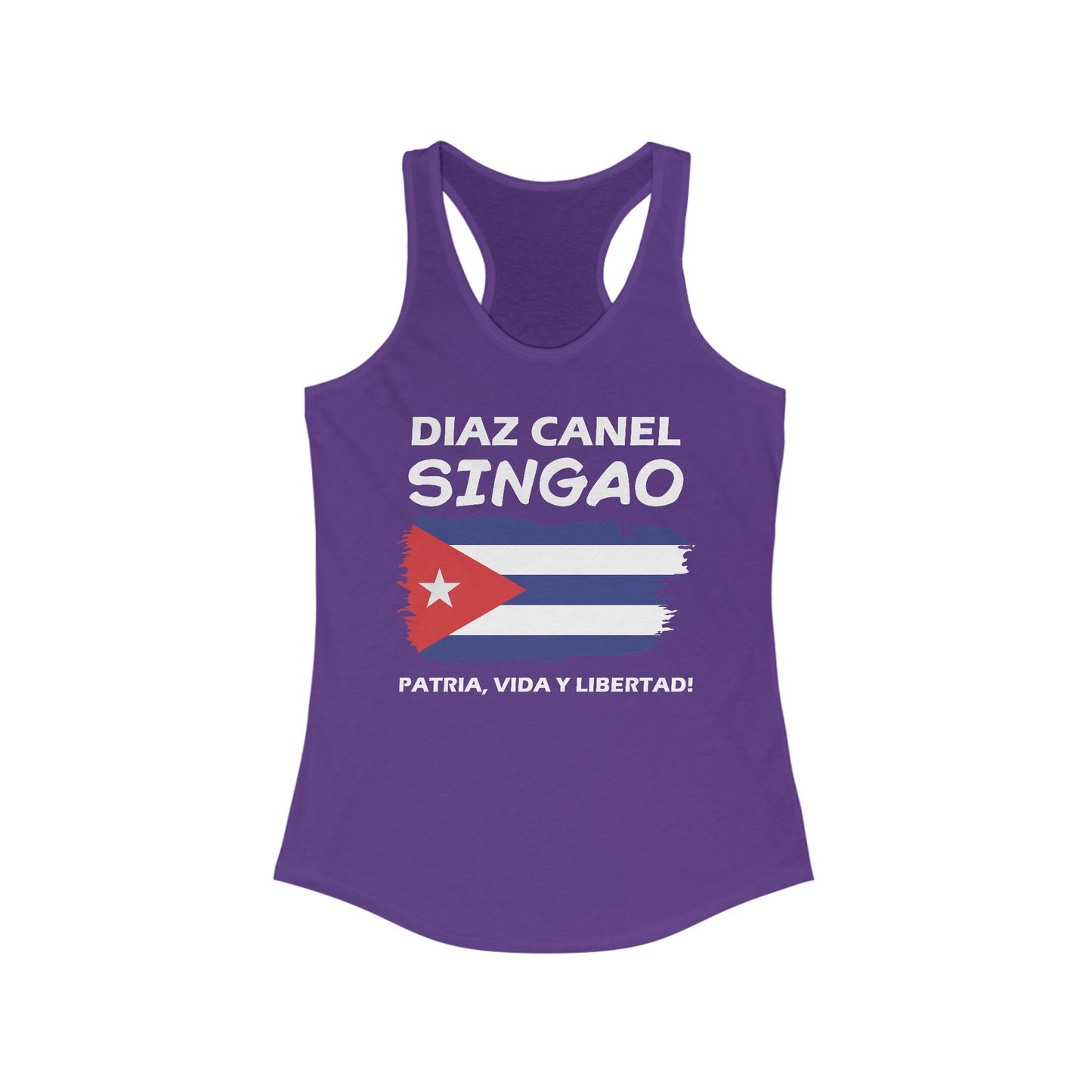 Díaz Canel Singao Patriótico Racerback Tank