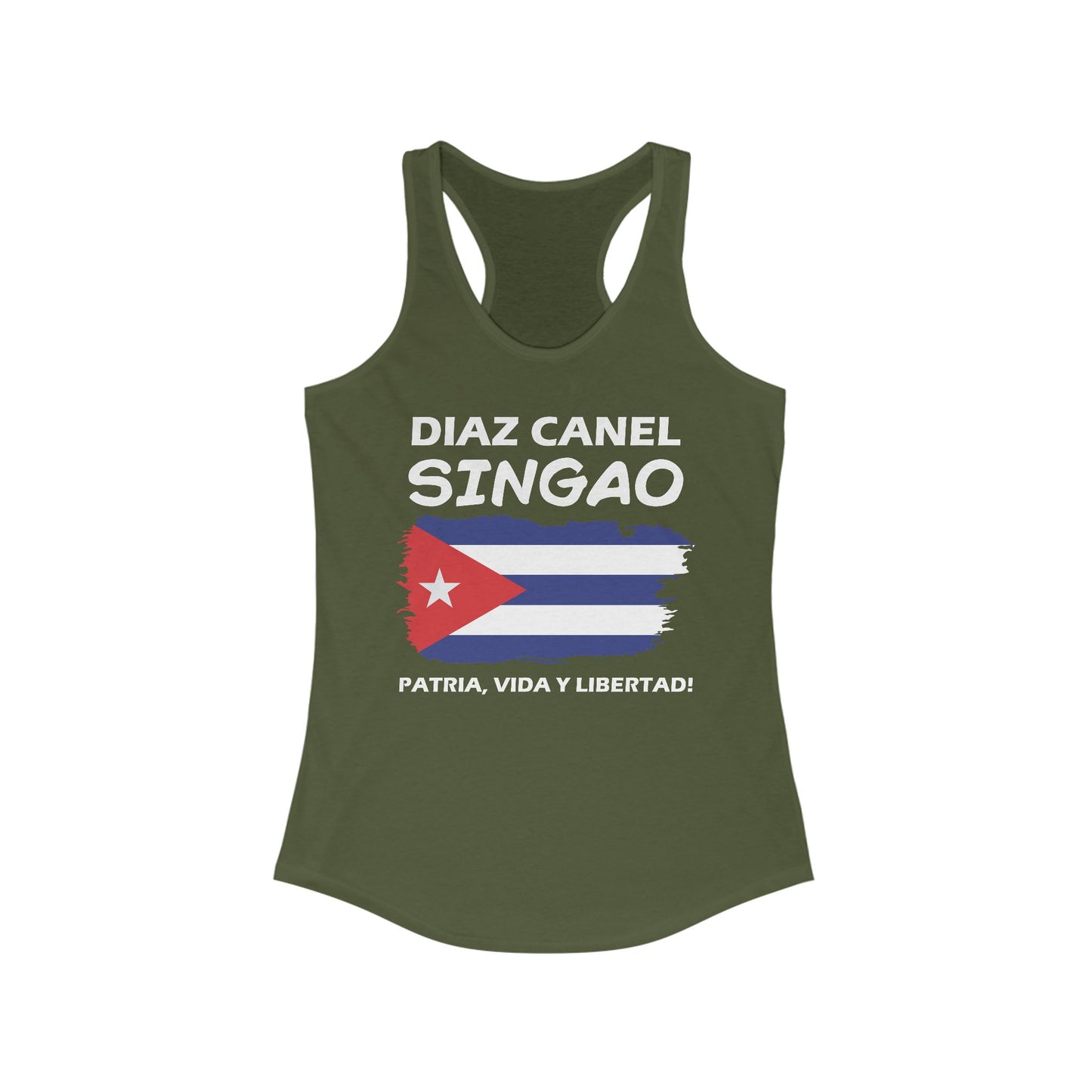 Díaz Canel Singao Patriótico Racerback Tank