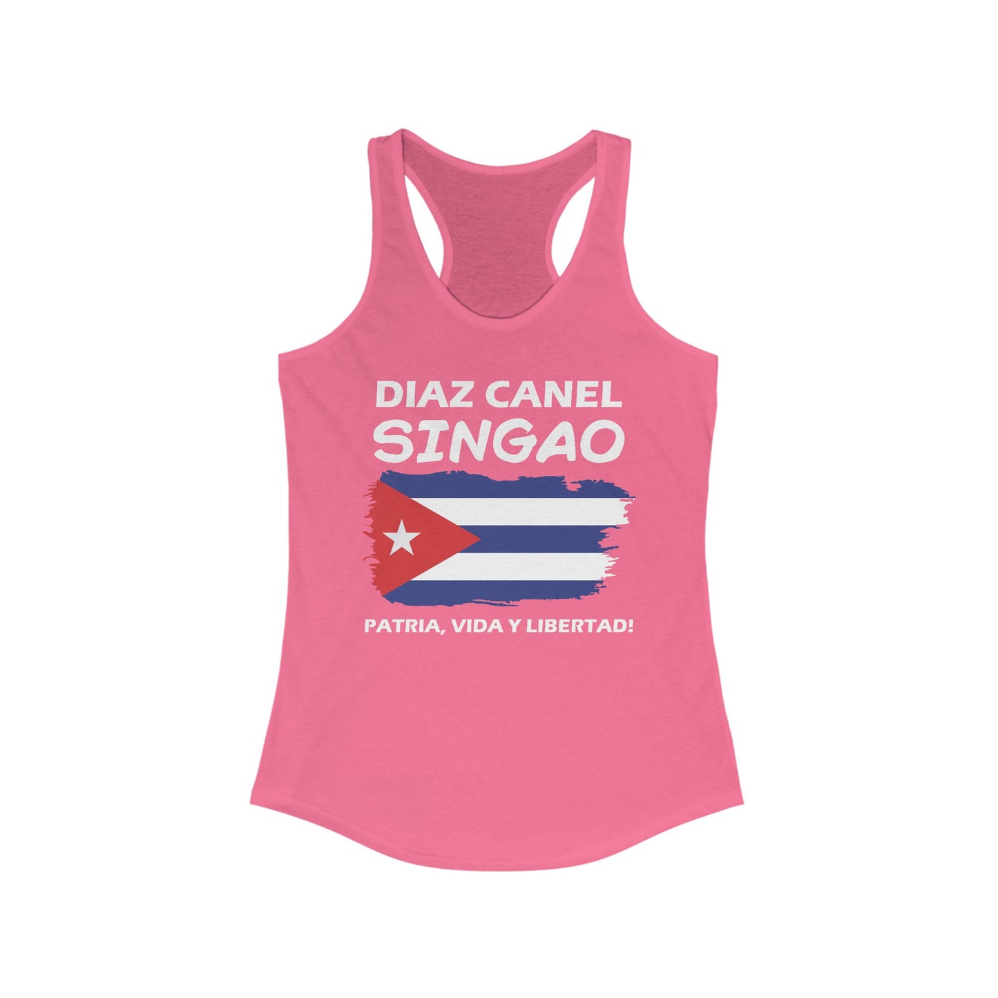 Díaz Canel Singao Patriótico Racerback Tank