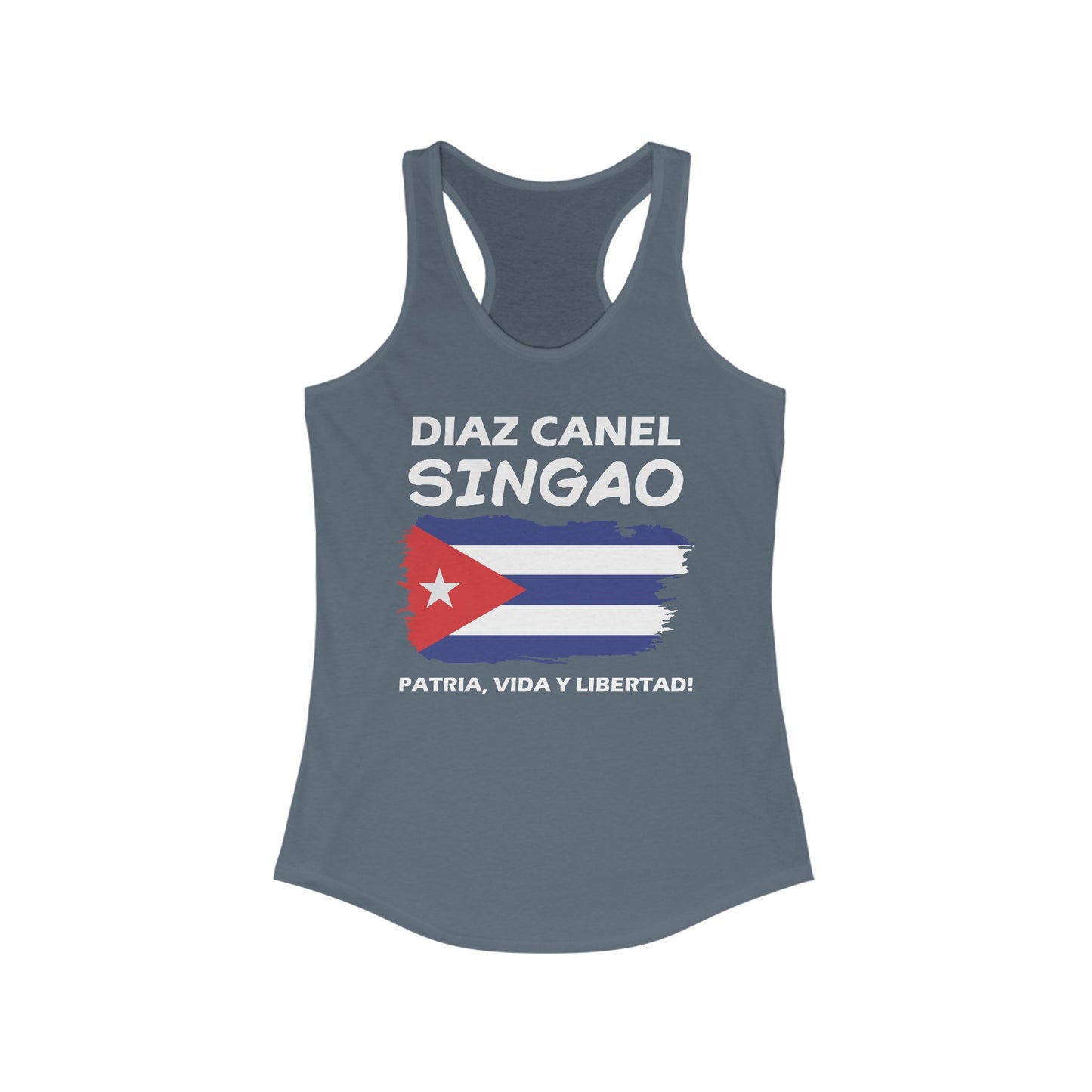 Díaz Canel Singao Patriótico Racerback Tank