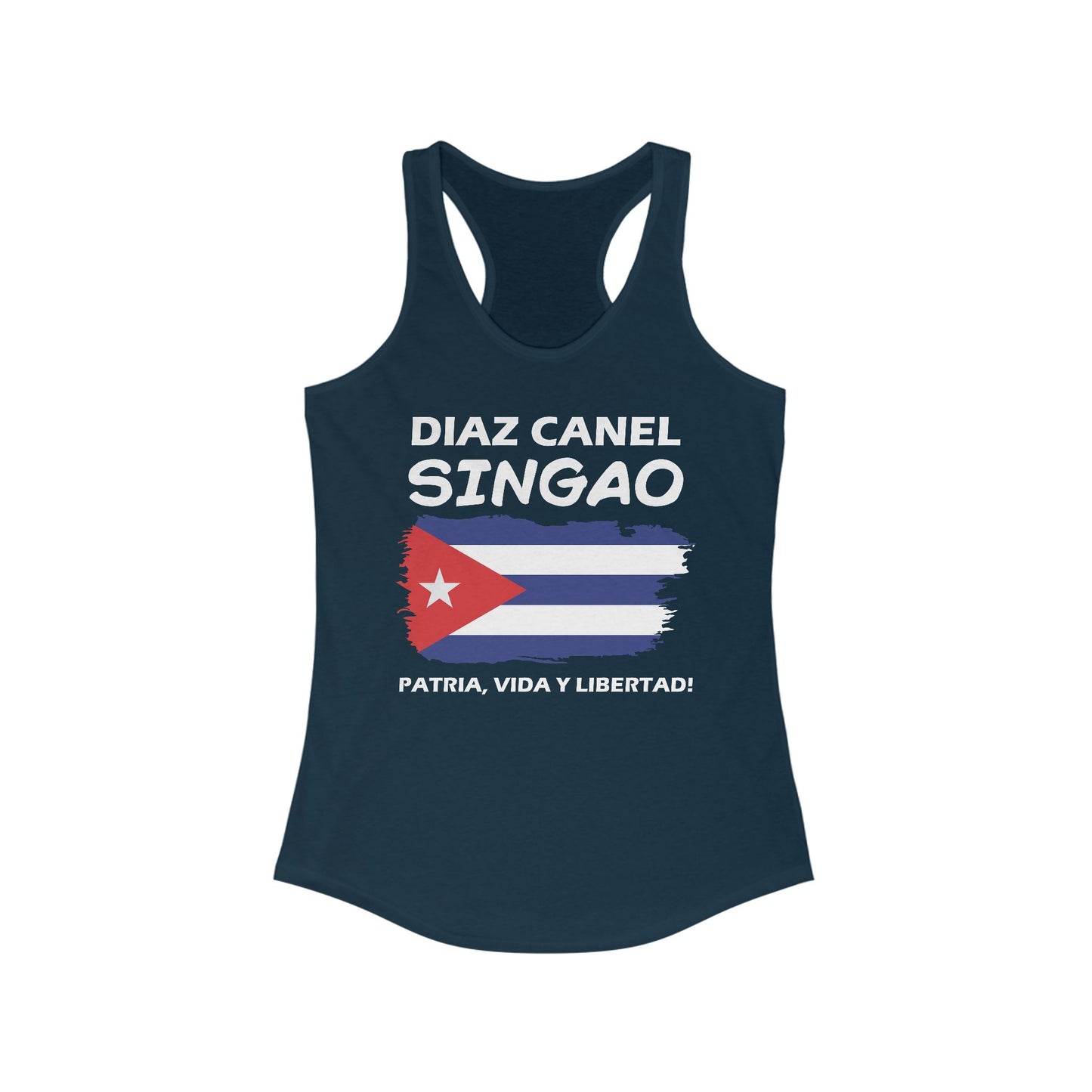 Díaz Canel Singao Patriótico Racerback Tank