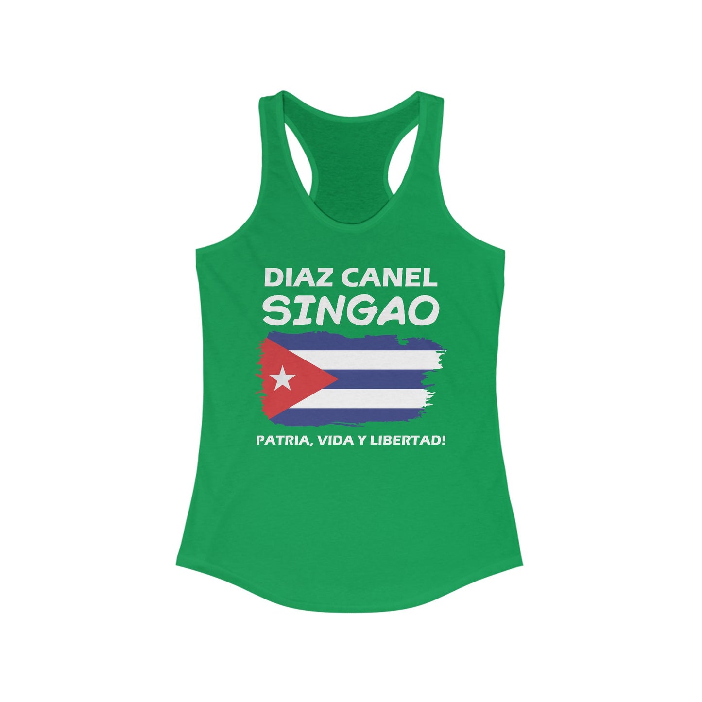 Díaz Canel Singao Patriótico Racerback Tank