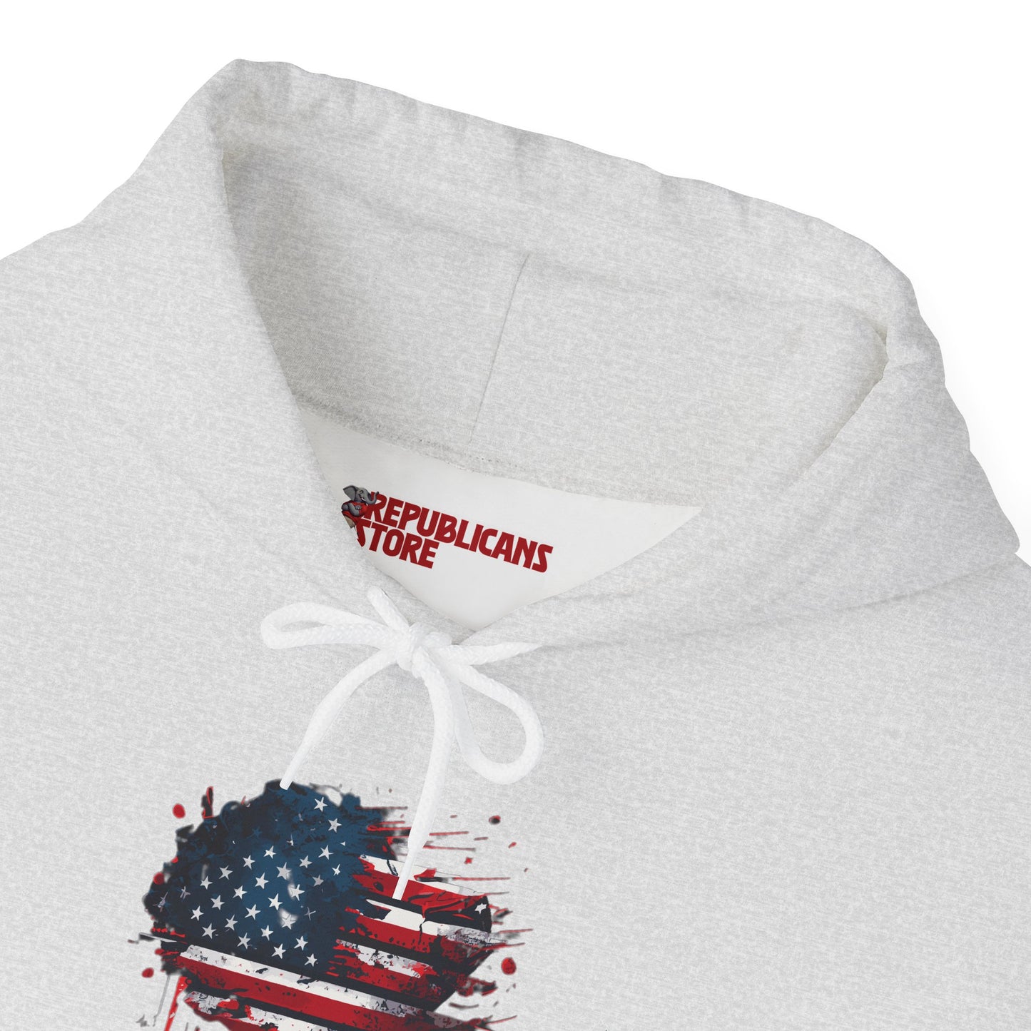 I Love America Heart Flag Unisex Hoodie Sweatshirt