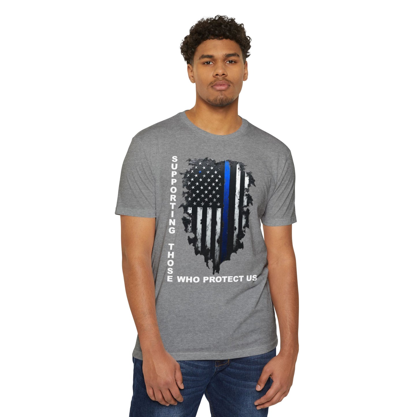 Supporting Those Who Protect Us Patriotic T-Shirt