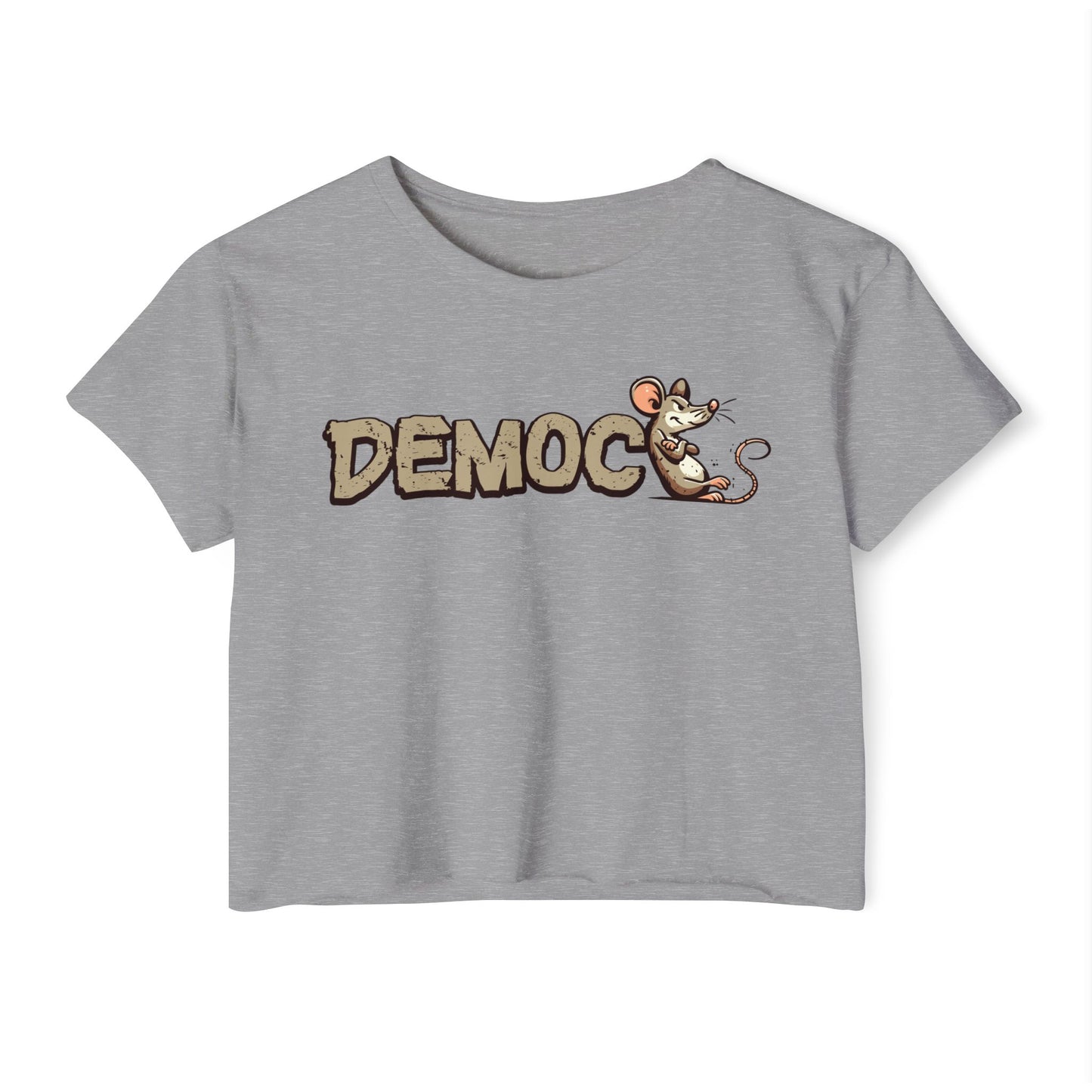 Democ-Rat Funny Political Crop Top