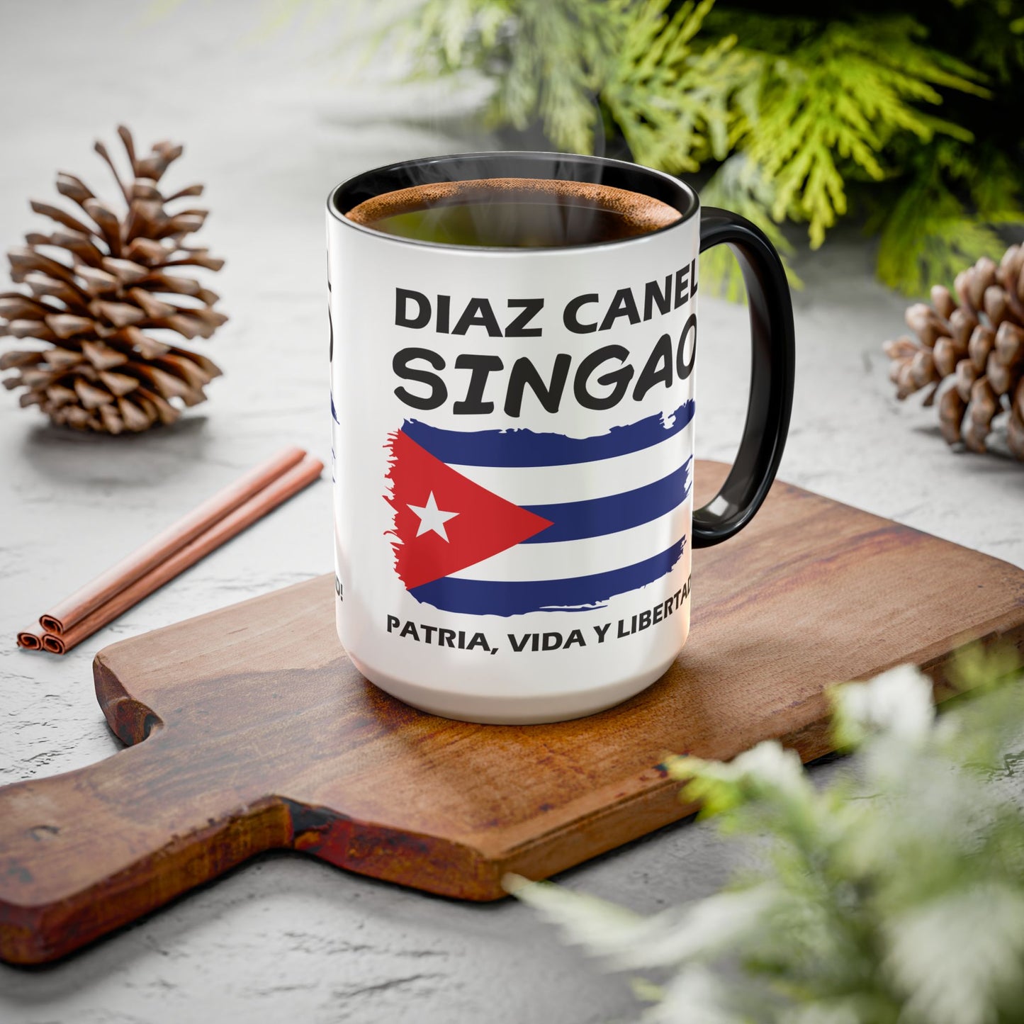Díaz-Canel Singao Patriótica Taza