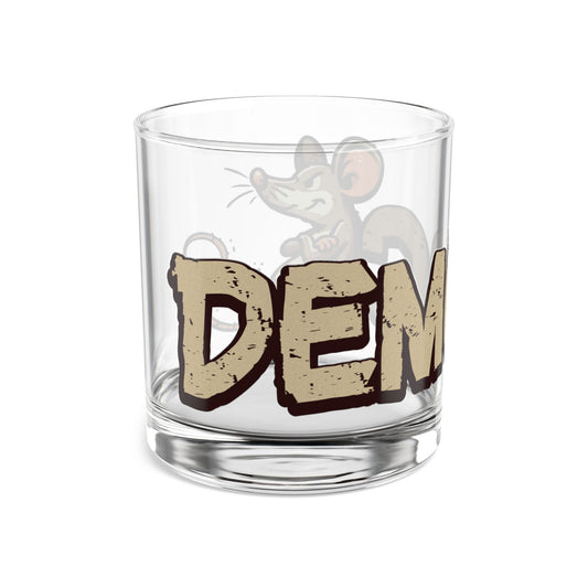 Democ-Rat Funny Political Whiskey Glass