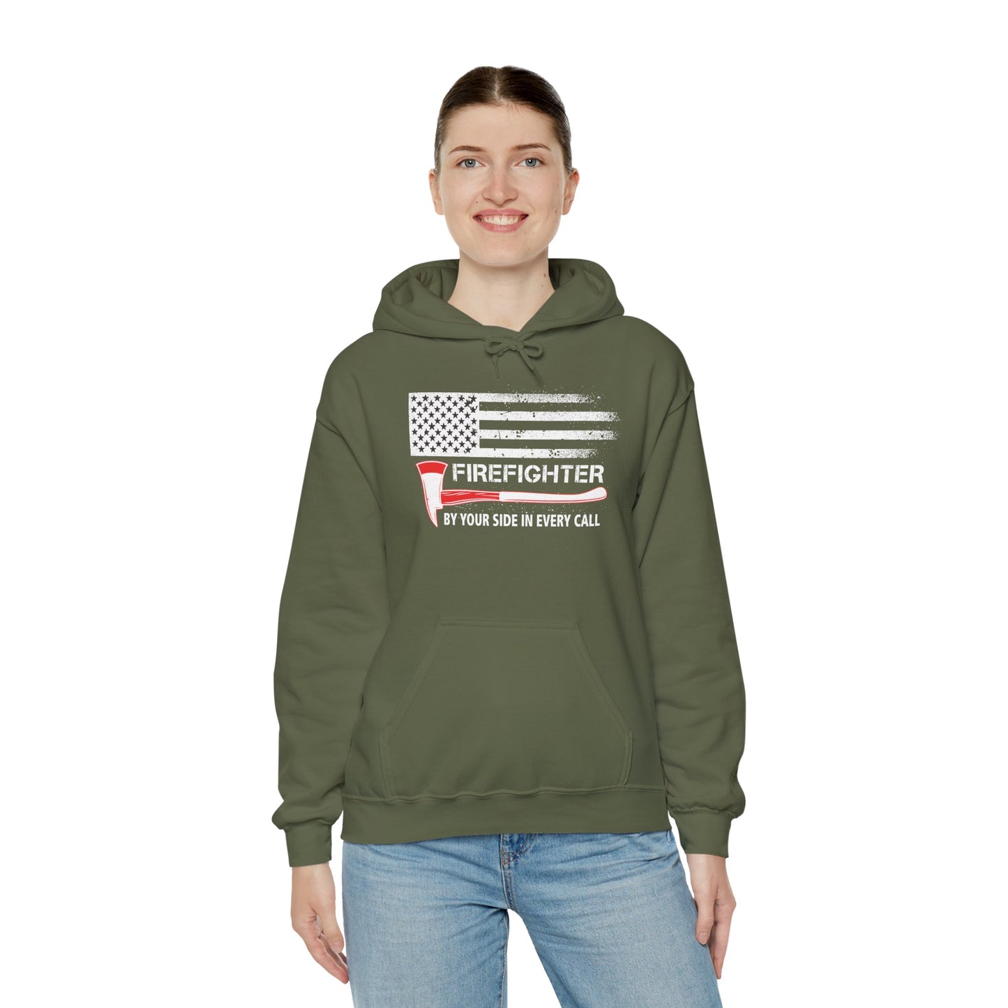 Firefighter Pride Hoodie – By Your Side in Every Call