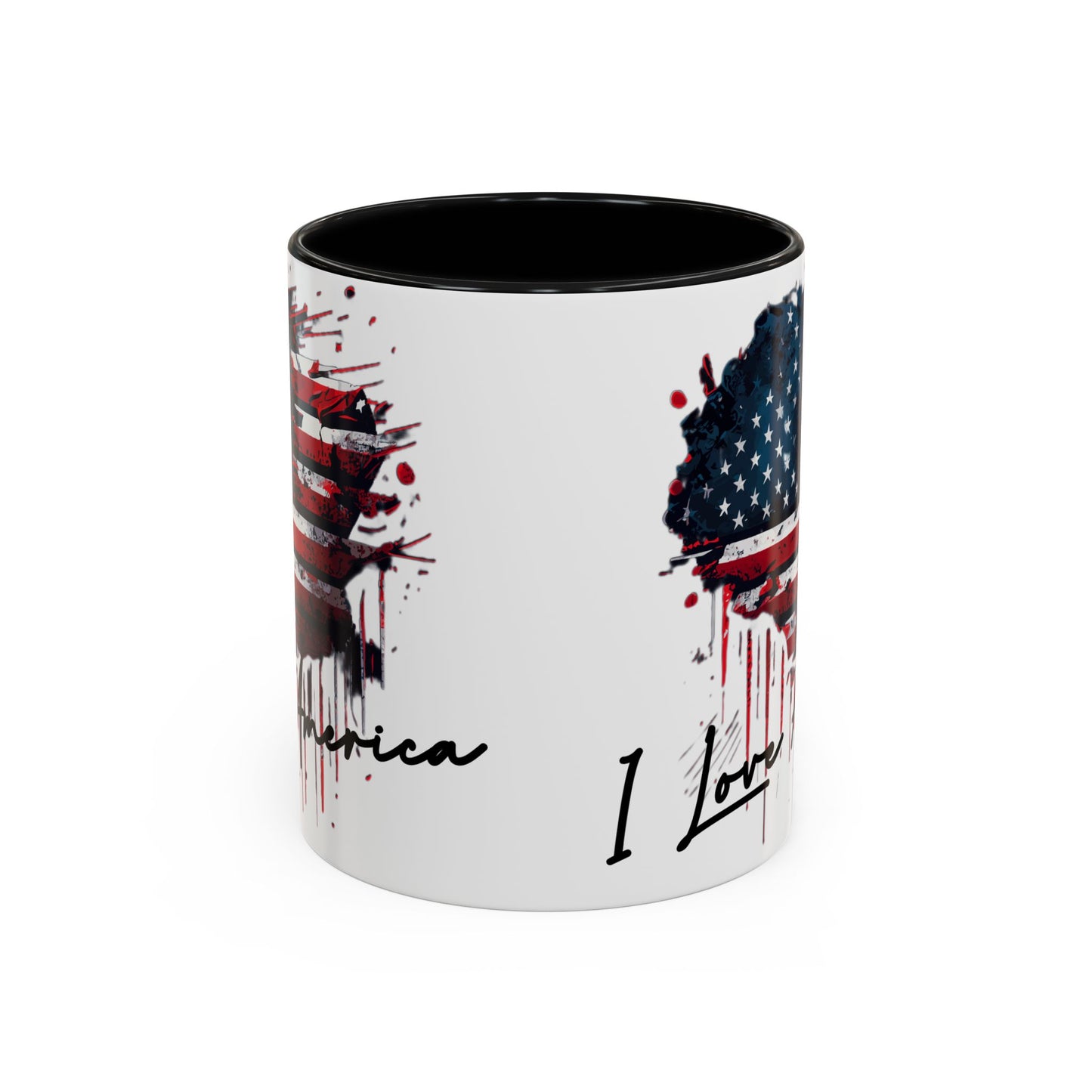 I Love America Heart Flag Coffee Mug