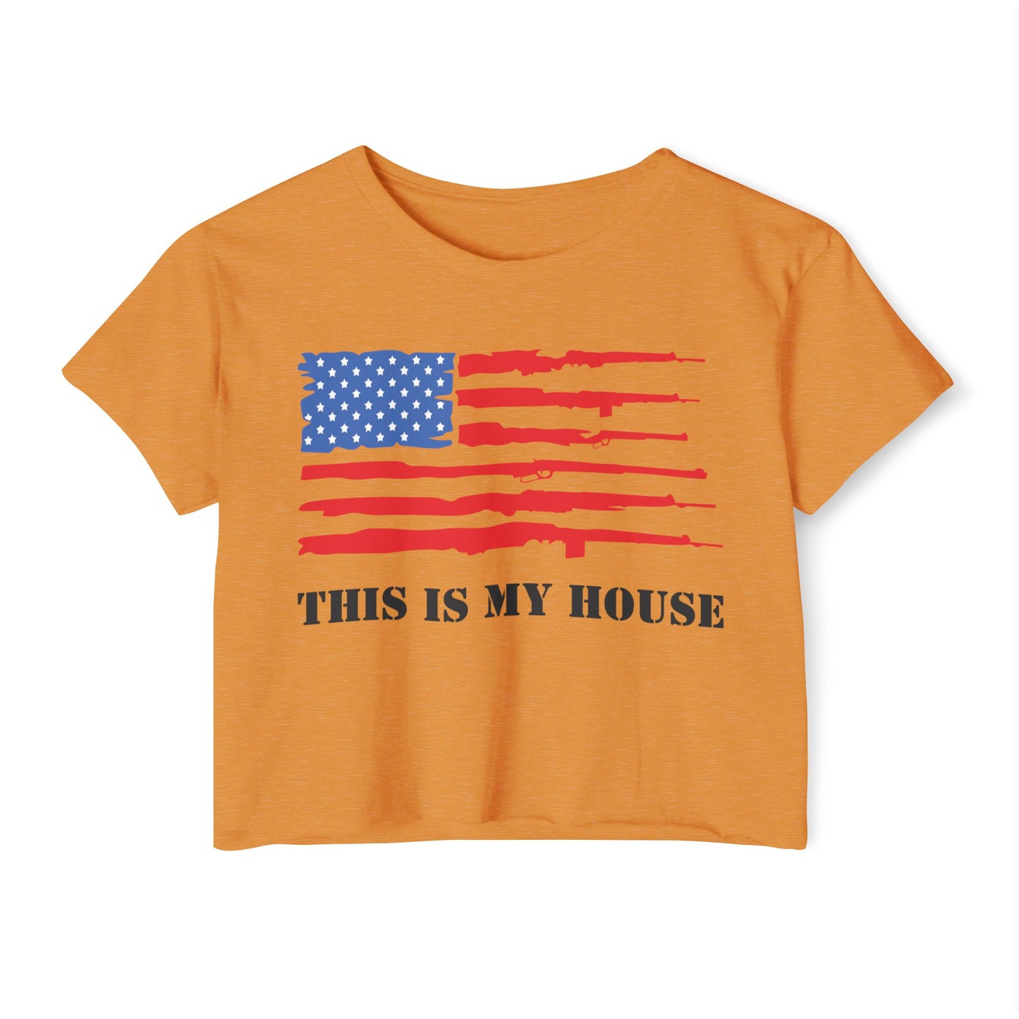 This Is My House Patriotic Crop Top