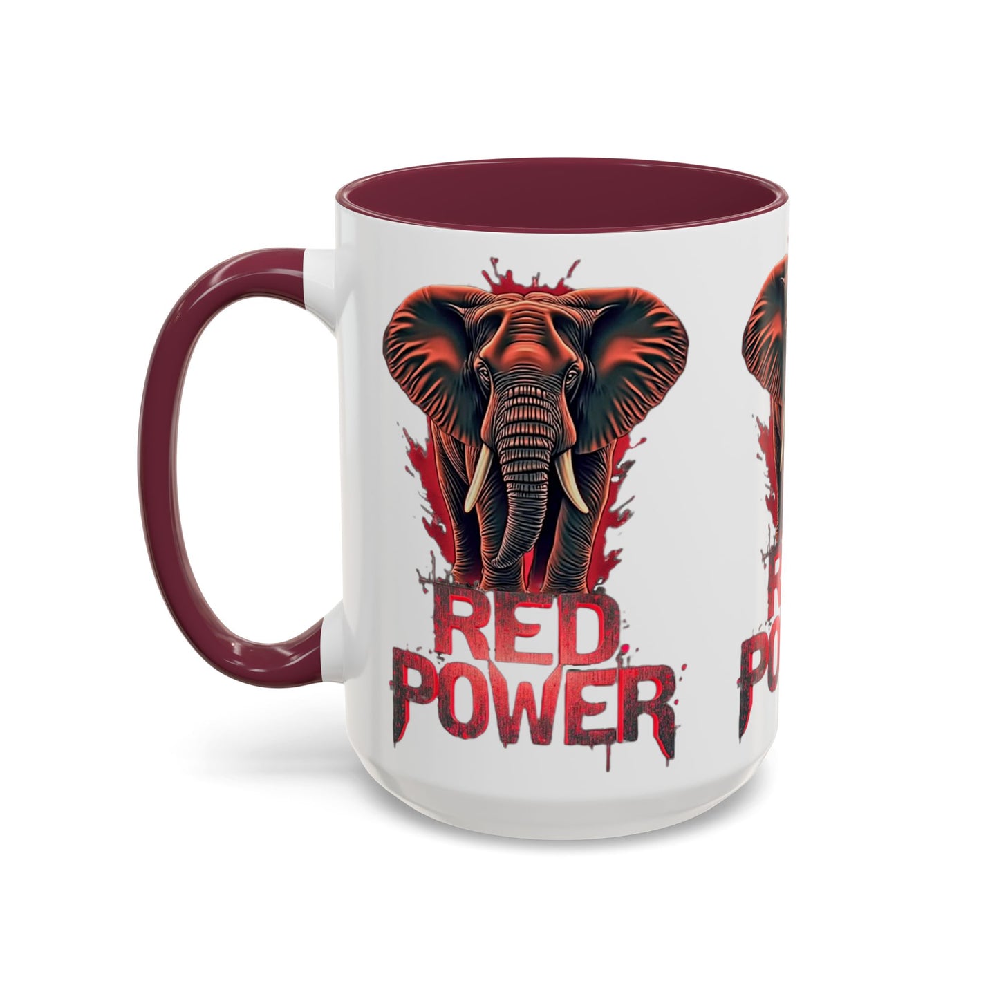 Red Power Patriotic Elephant Coffee Mug