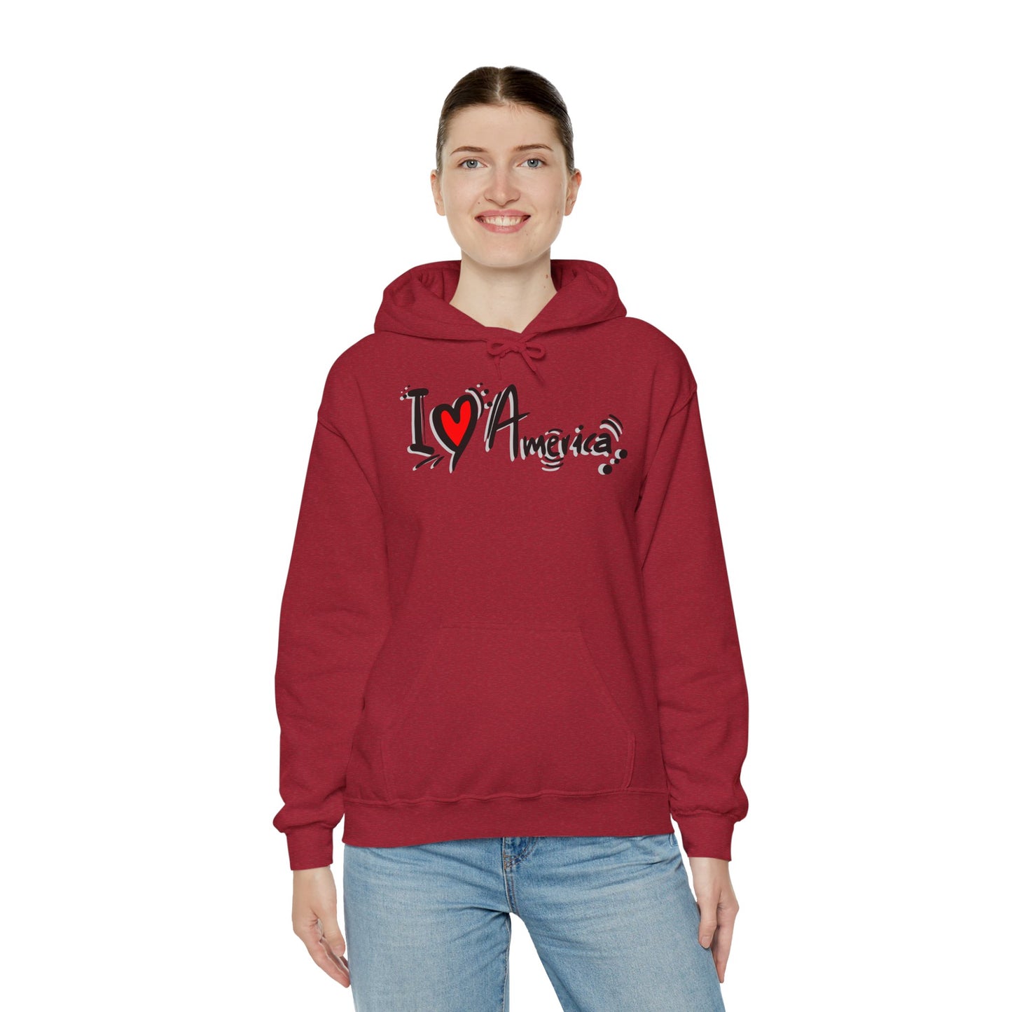 I Love America Unisex Hoodie Sweatshirt