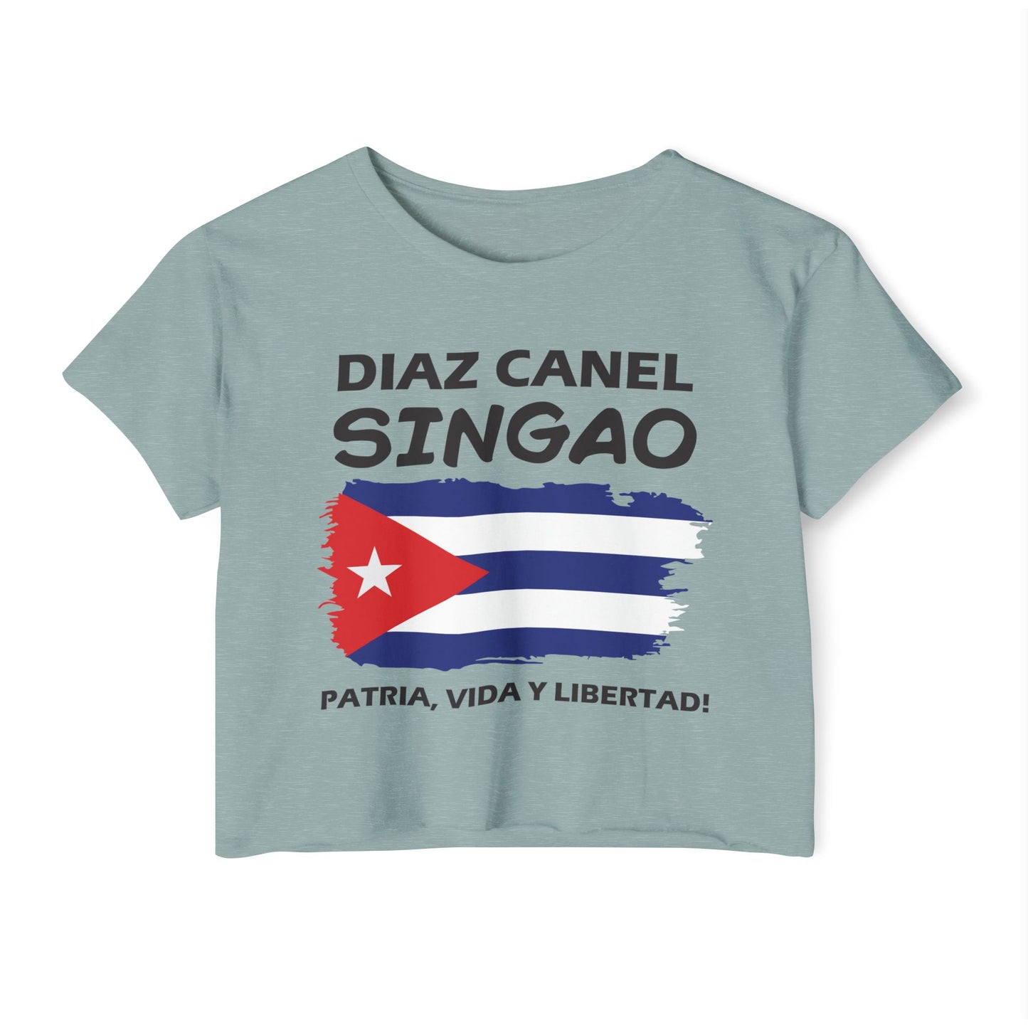 Díaz Canel Singao Patriótico Crop Top