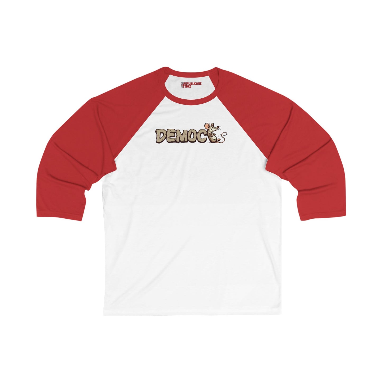 Democ-Rat Funny Political Baseball Tee