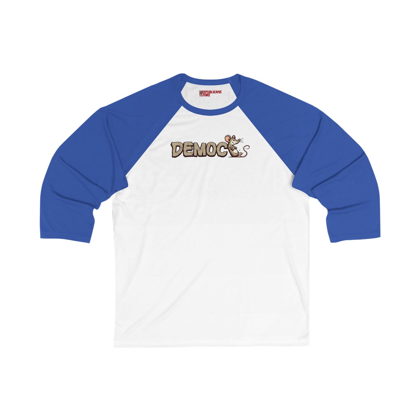 Democ-Rat Funny Political Baseball Tee