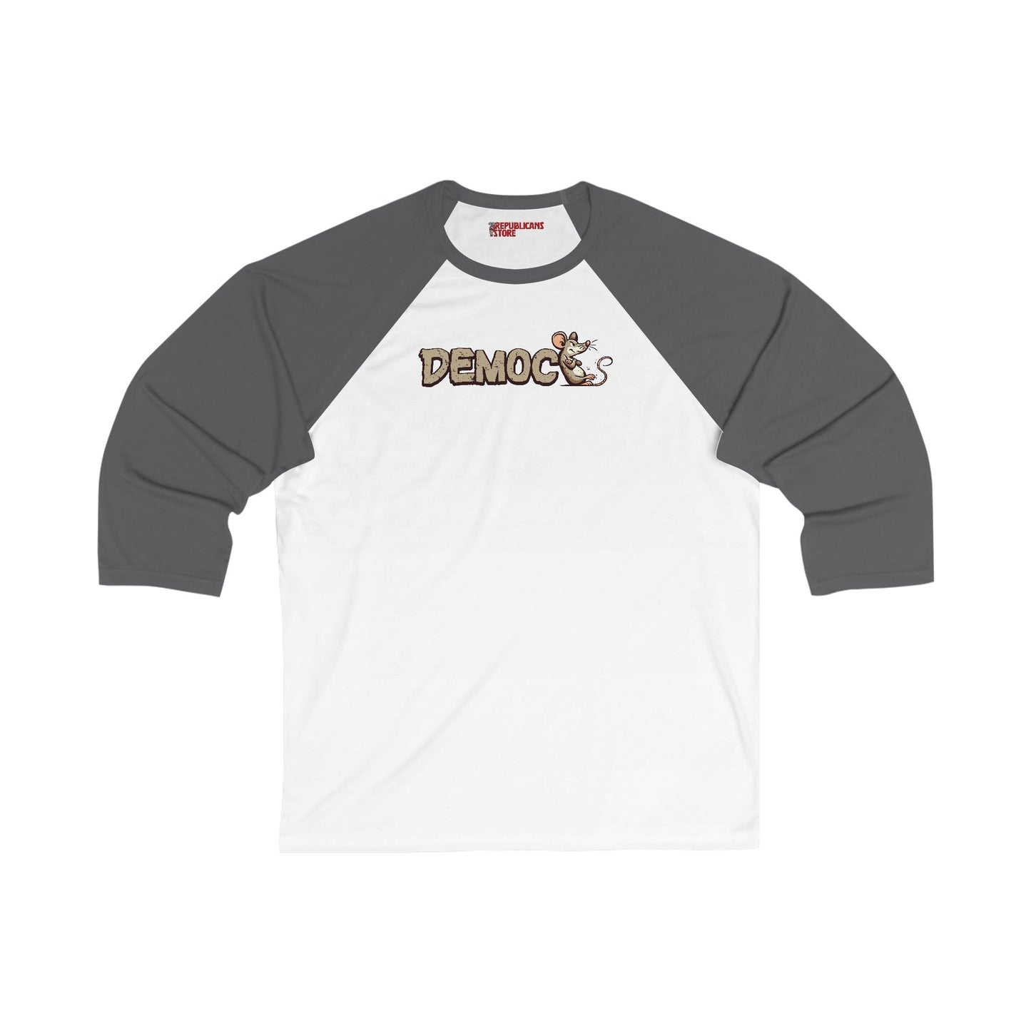 Democ-Rat Funny Political Baseball Tee