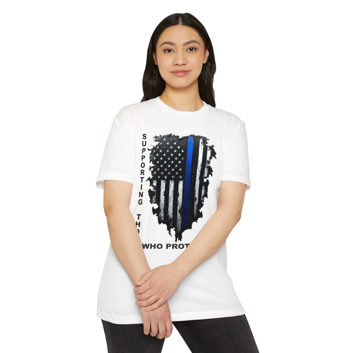 Supporting Those Who Protect Us Patriotic T-Shirt