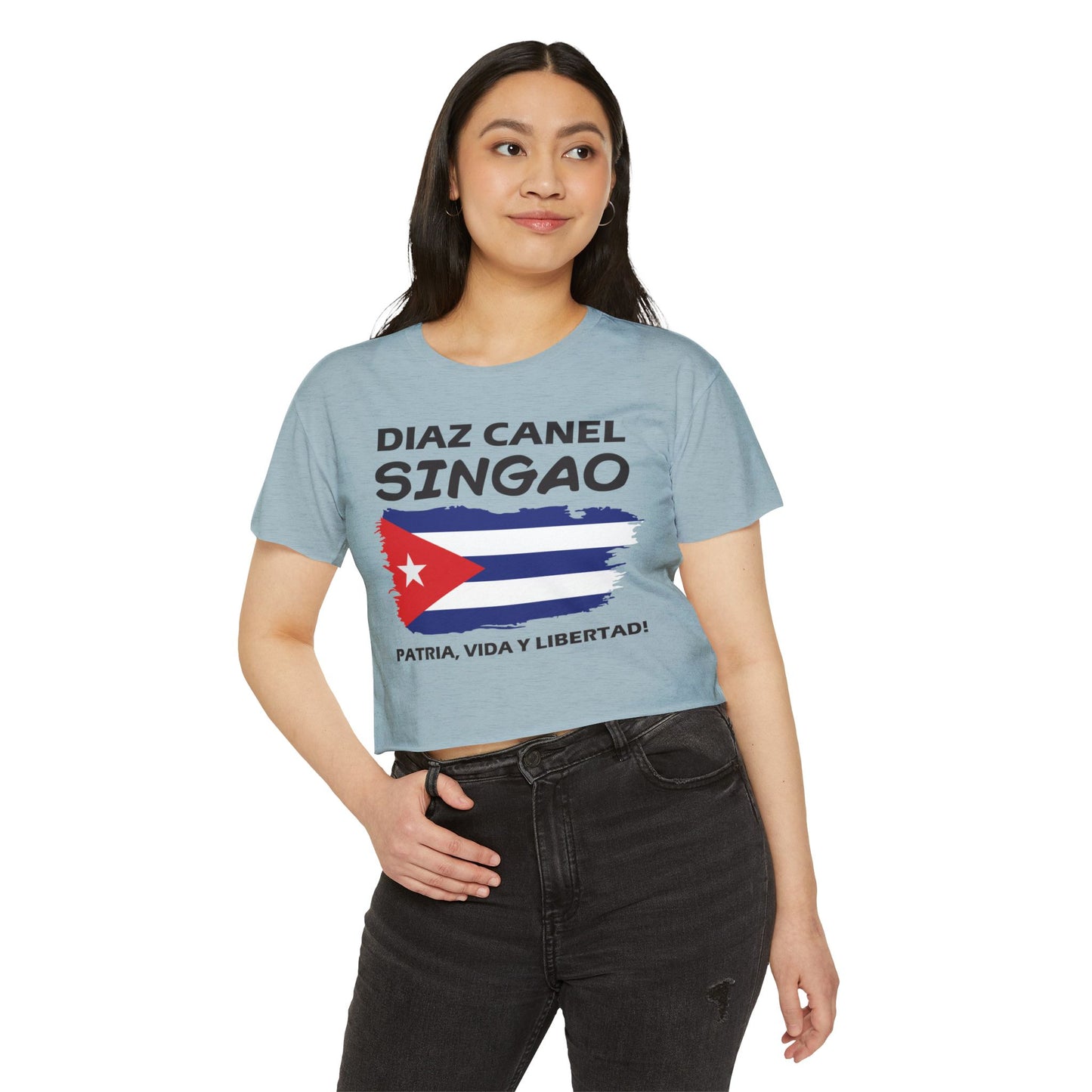 Díaz Canel Singao Patriótico Crop Top