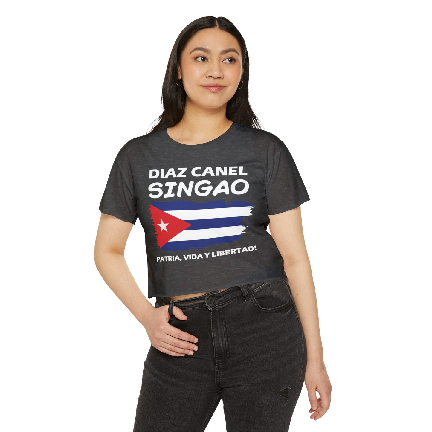 Díaz Canel Singao Patriótico Crop Top