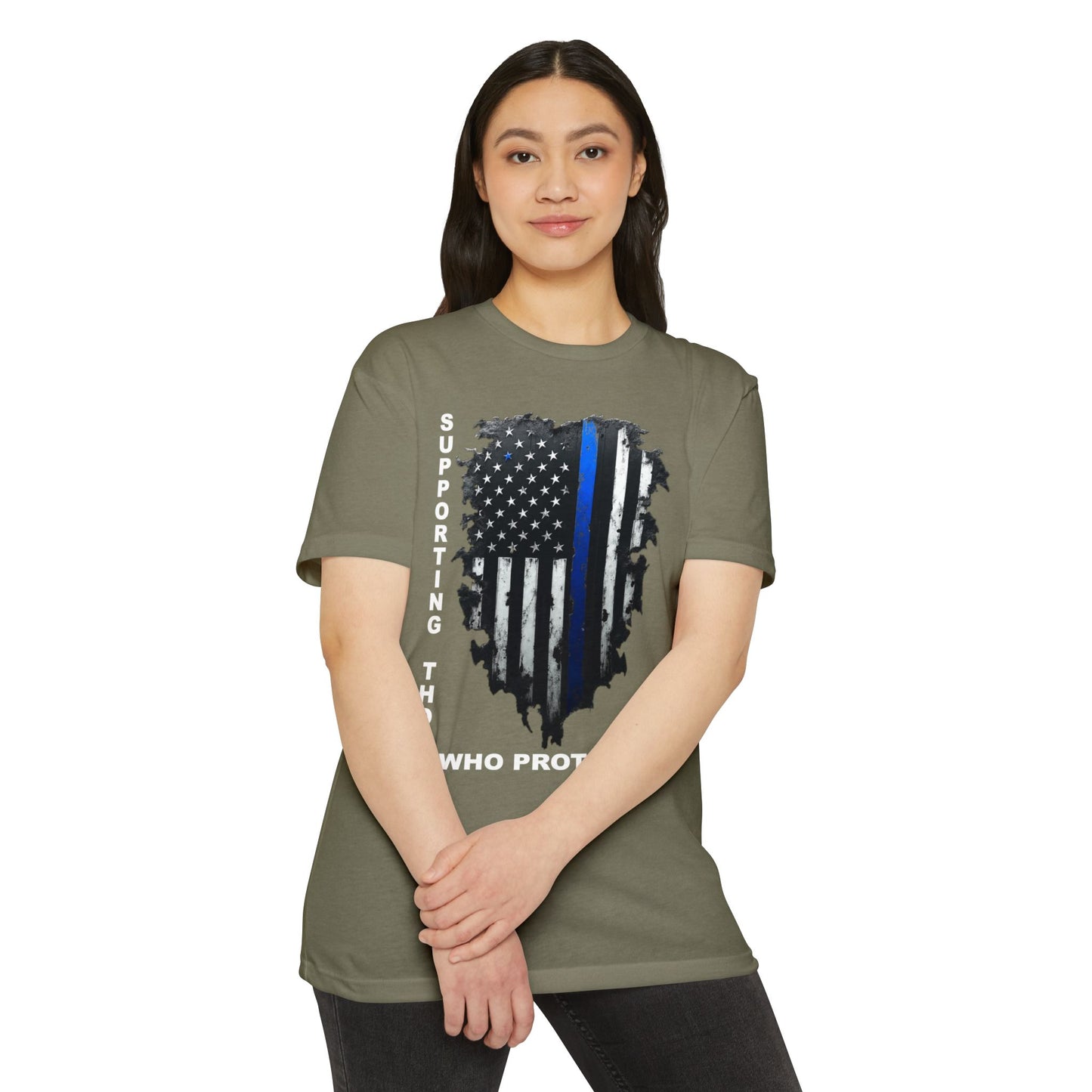 Supporting Those Who Protect Us Patriotic T-Shirt