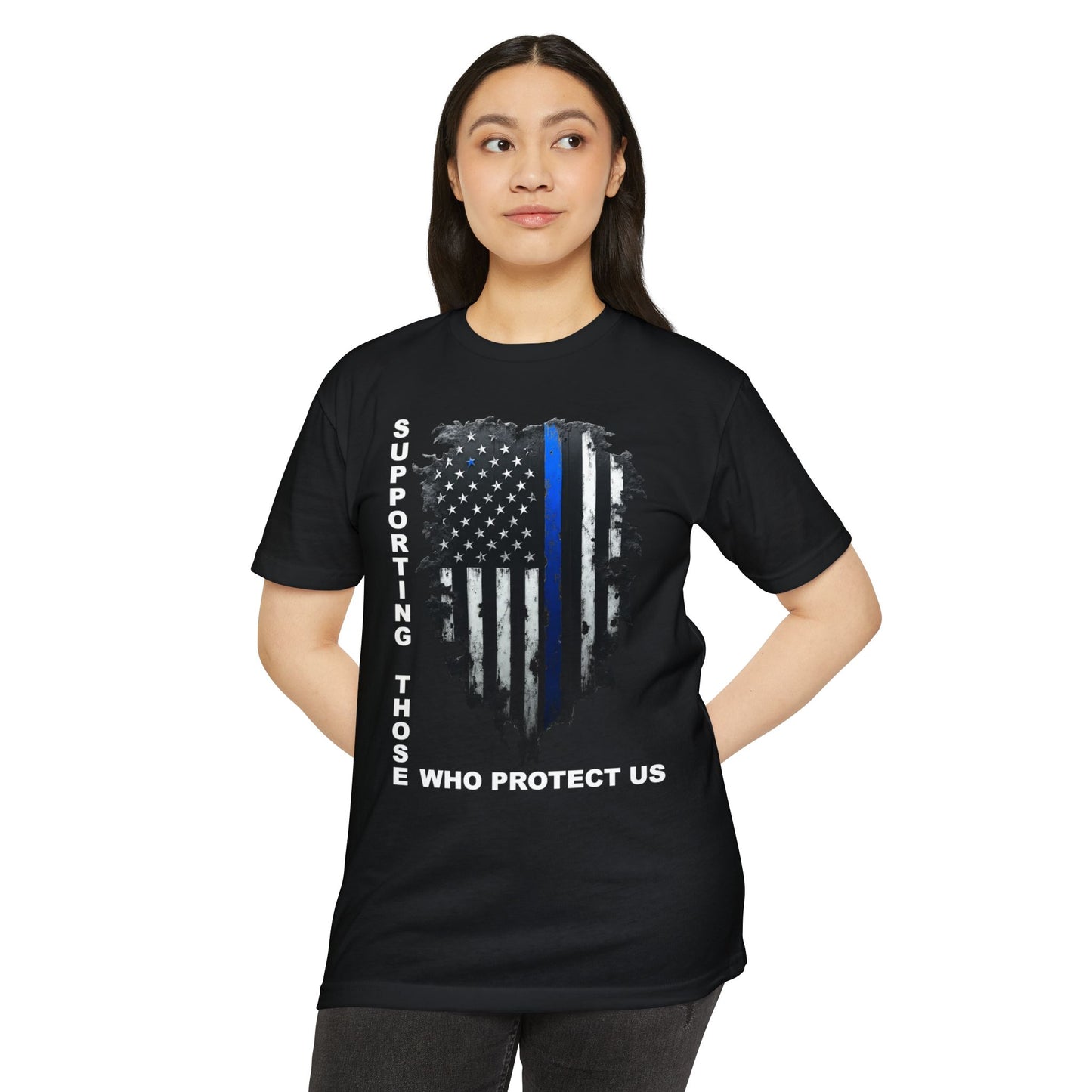 Supporting Those Who Protect Us Patriotic T-Shirt