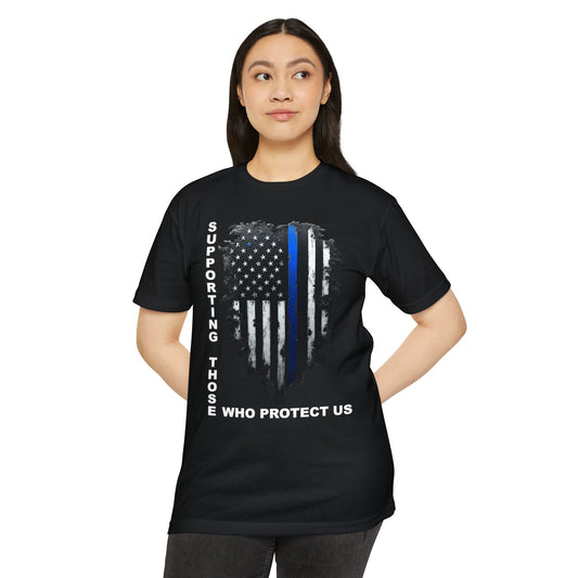 Supporting Those Who Protect Us Patriotic T-Shirt