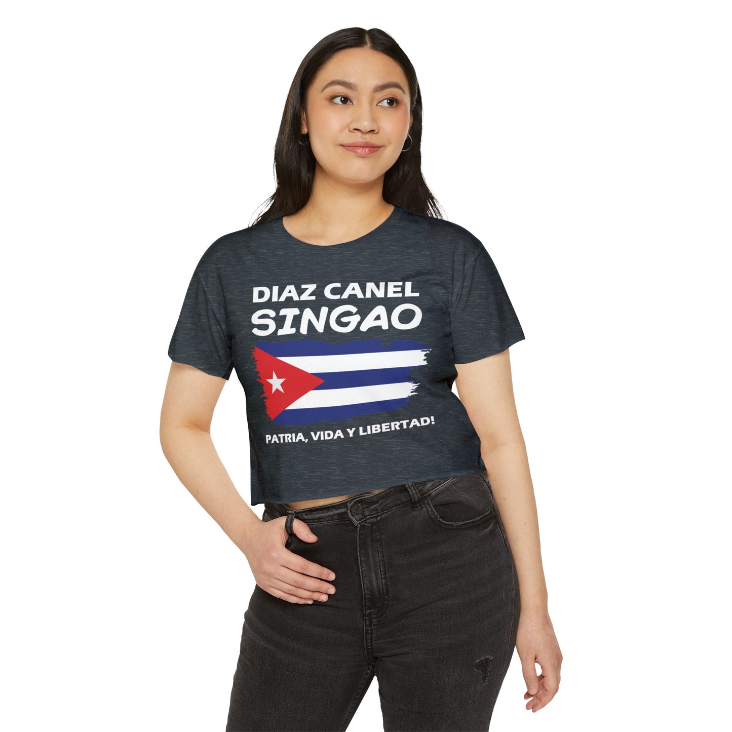 Díaz Canel Singao Patriótico Crop Top