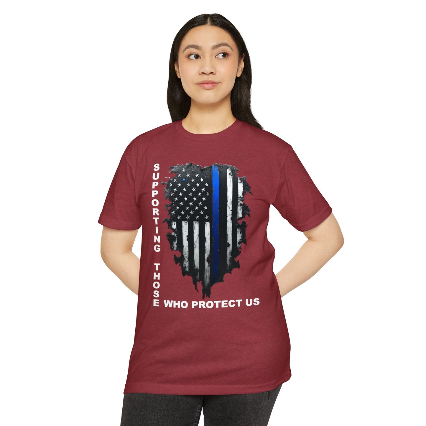 Supporting Those Who Protect Us Patriotic T-Shirt
