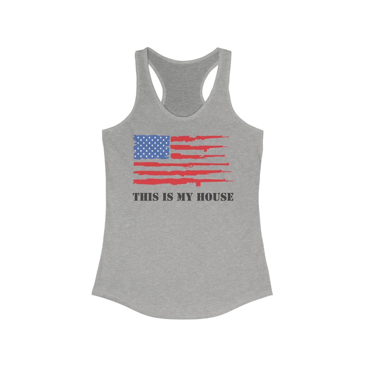 This Is My House Patriotic Racerback Tank