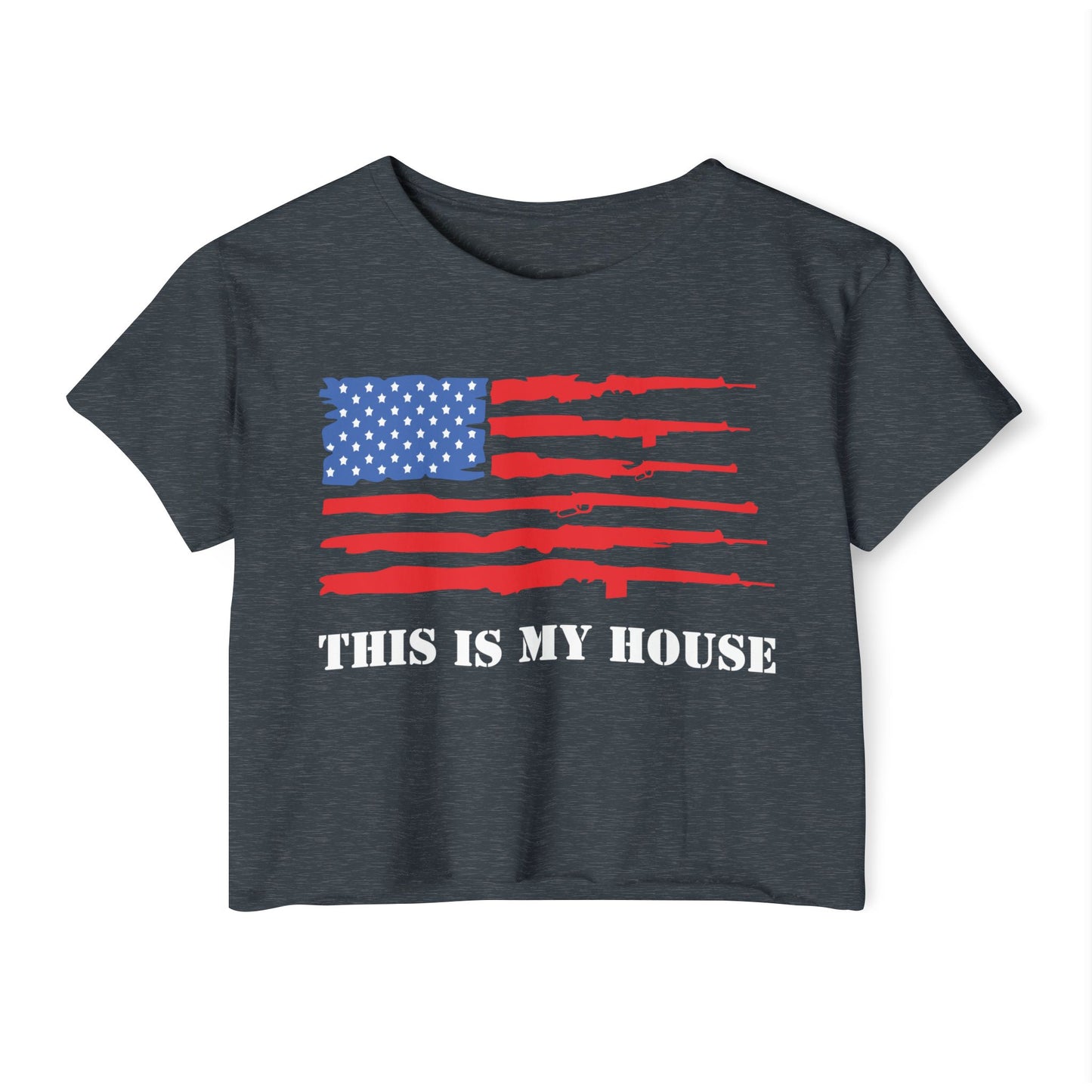This Is My House Patriotic Crop Top