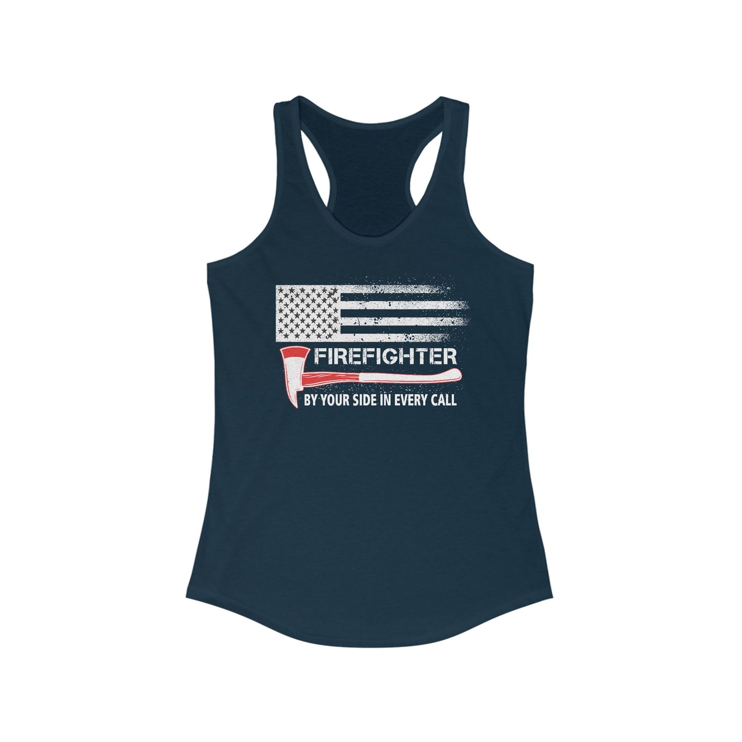 Firefighter Pride Racerback Tank – By Your Side in Every Call
