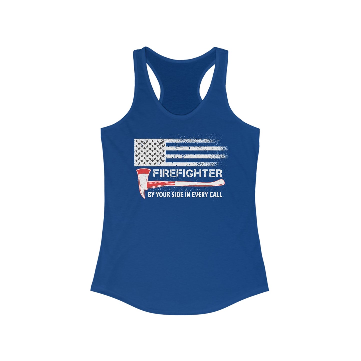 Firefighter Pride Racerback Tank – By Your Side in Every Call