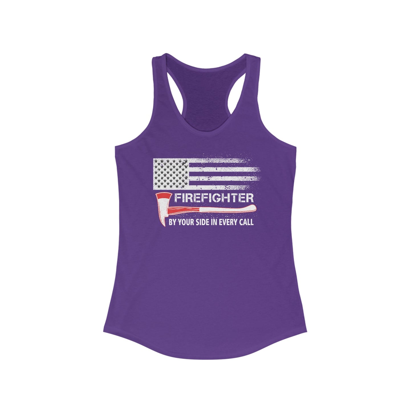 Firefighter Pride Racerback Tank – By Your Side in Every Call